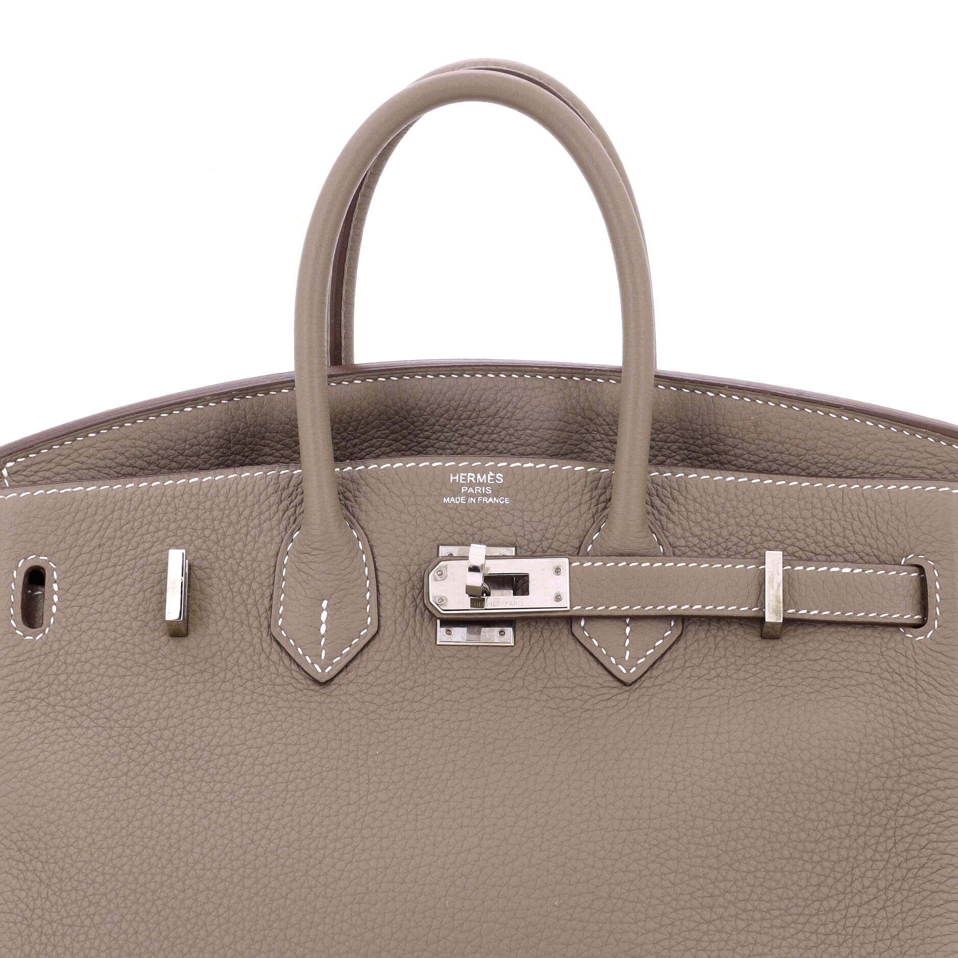 Hermes Birkin Handbag Grey Togo with Palladium Hardware 25