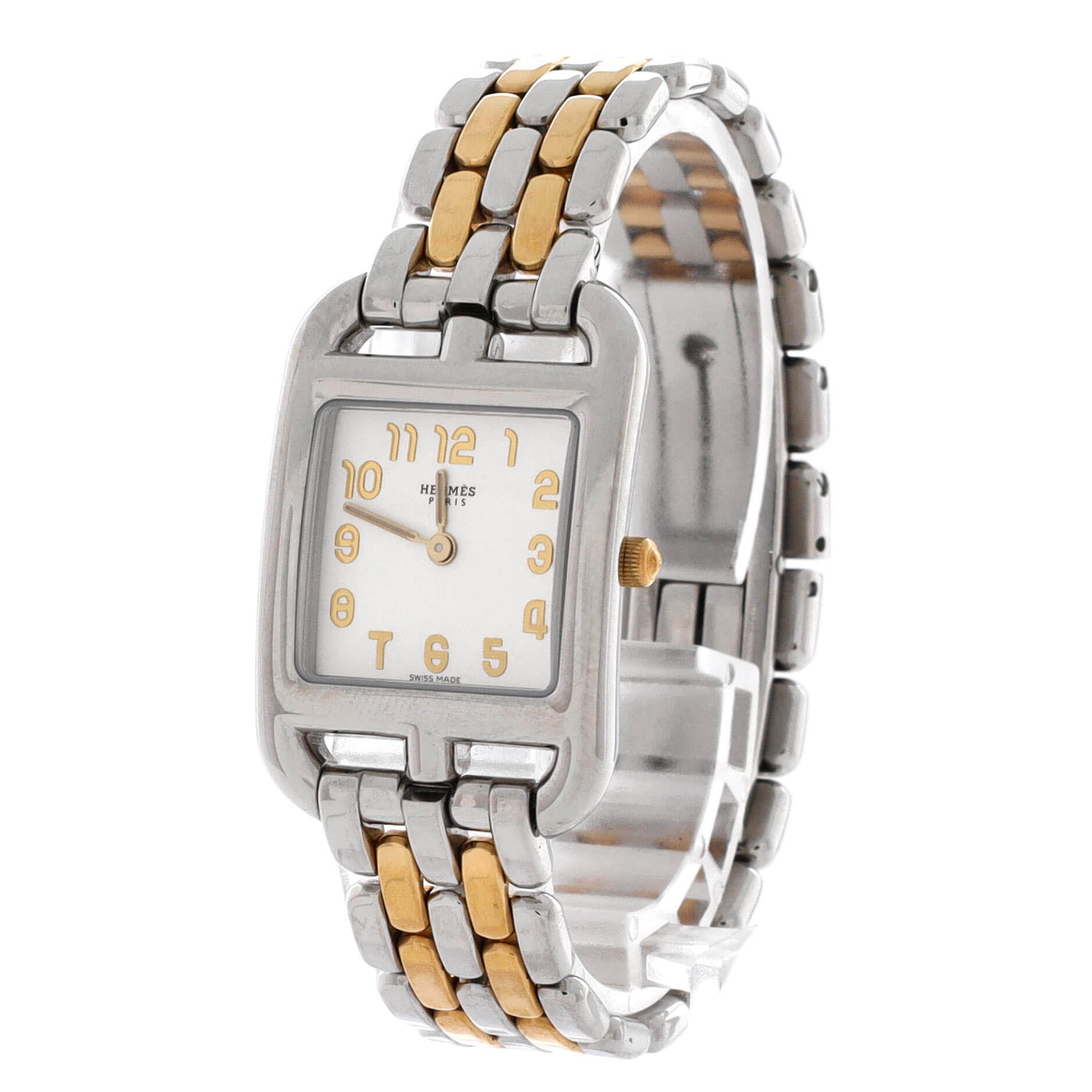 Hermes Cape Cod Quartz Watch Stainless Steel and Yellow Gold 23