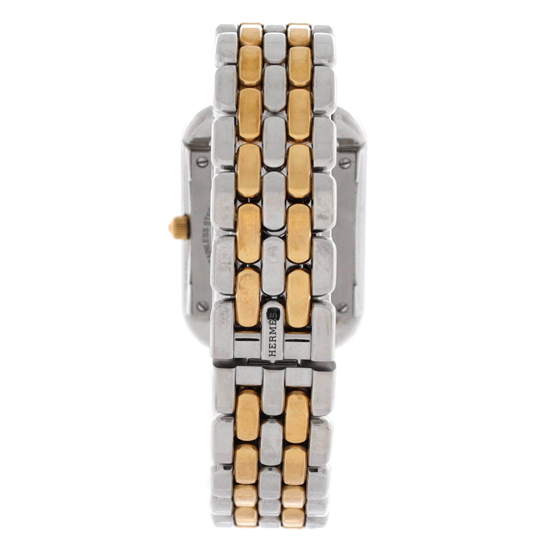 Hermes Cape Cod Quartz Watch Stainless Steel and Yellow Gold 23