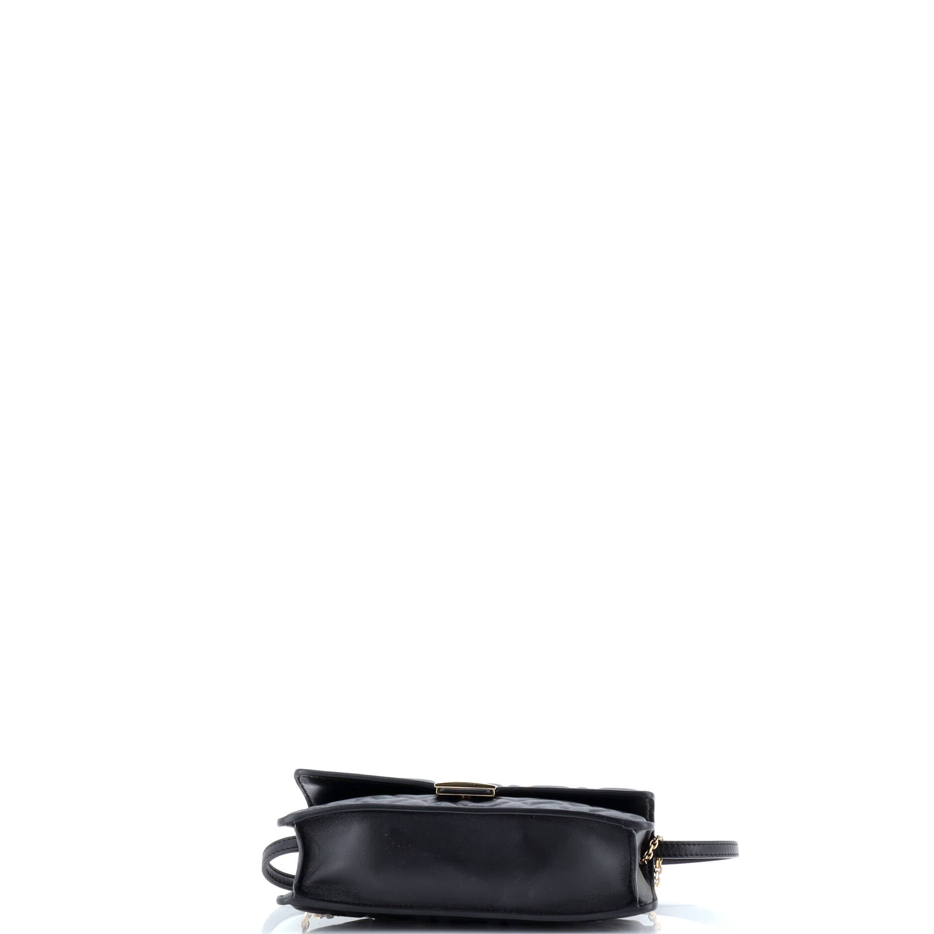 Fendi Baguette Wallet on Chain Zucca Embossed Leather