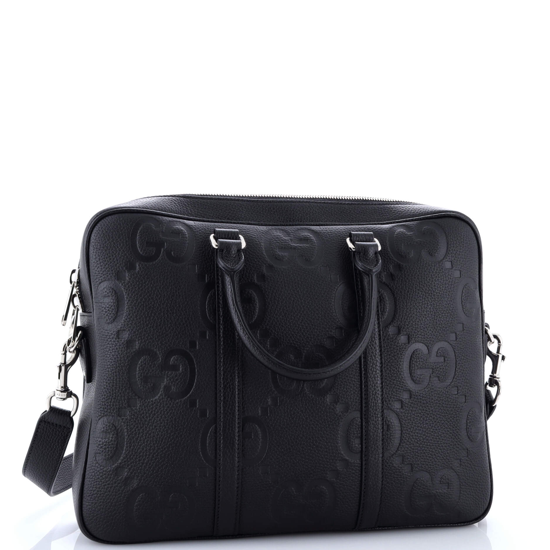 Gucci Convertible Briefcase Jumbo GG Embossed Leather