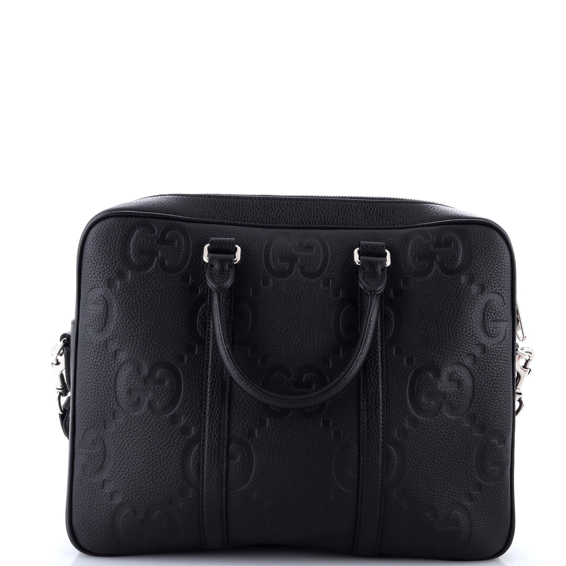 Gucci Convertible Briefcase Jumbo GG Embossed Leather