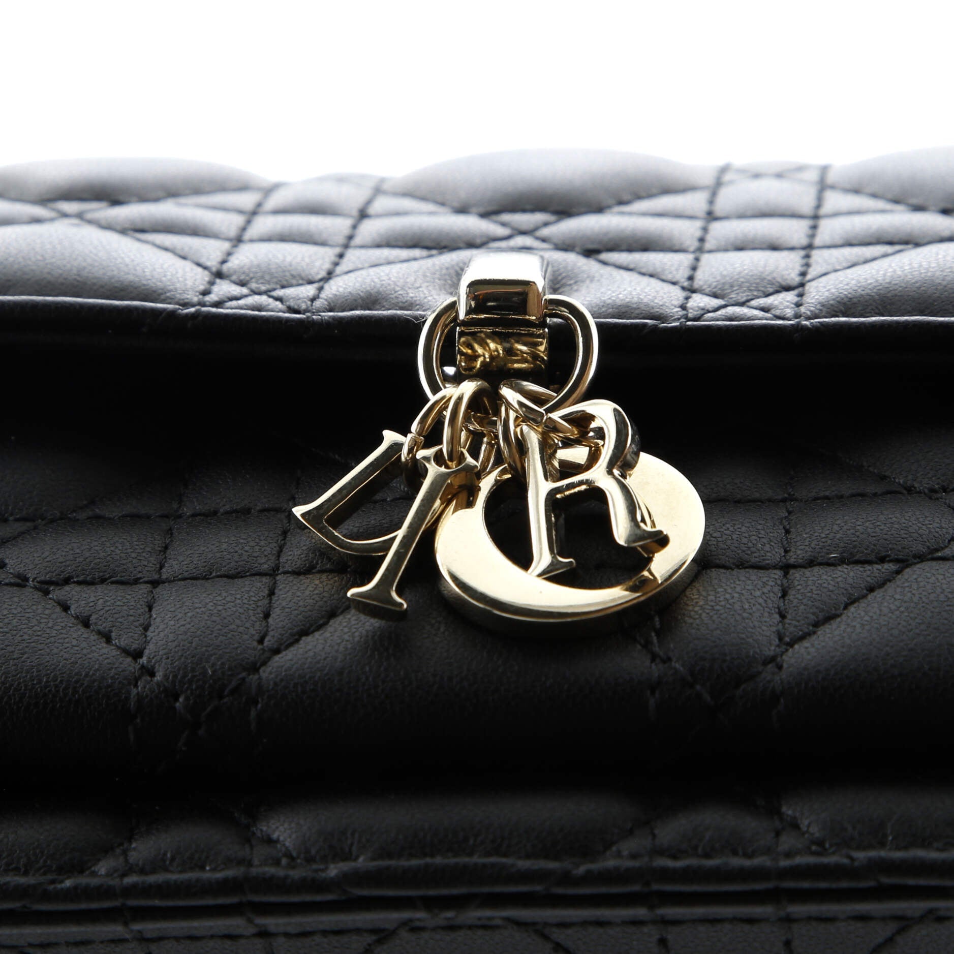 Christian Dior Miss Dior Charms Chain Pouch Cannage Quilt Lambskin