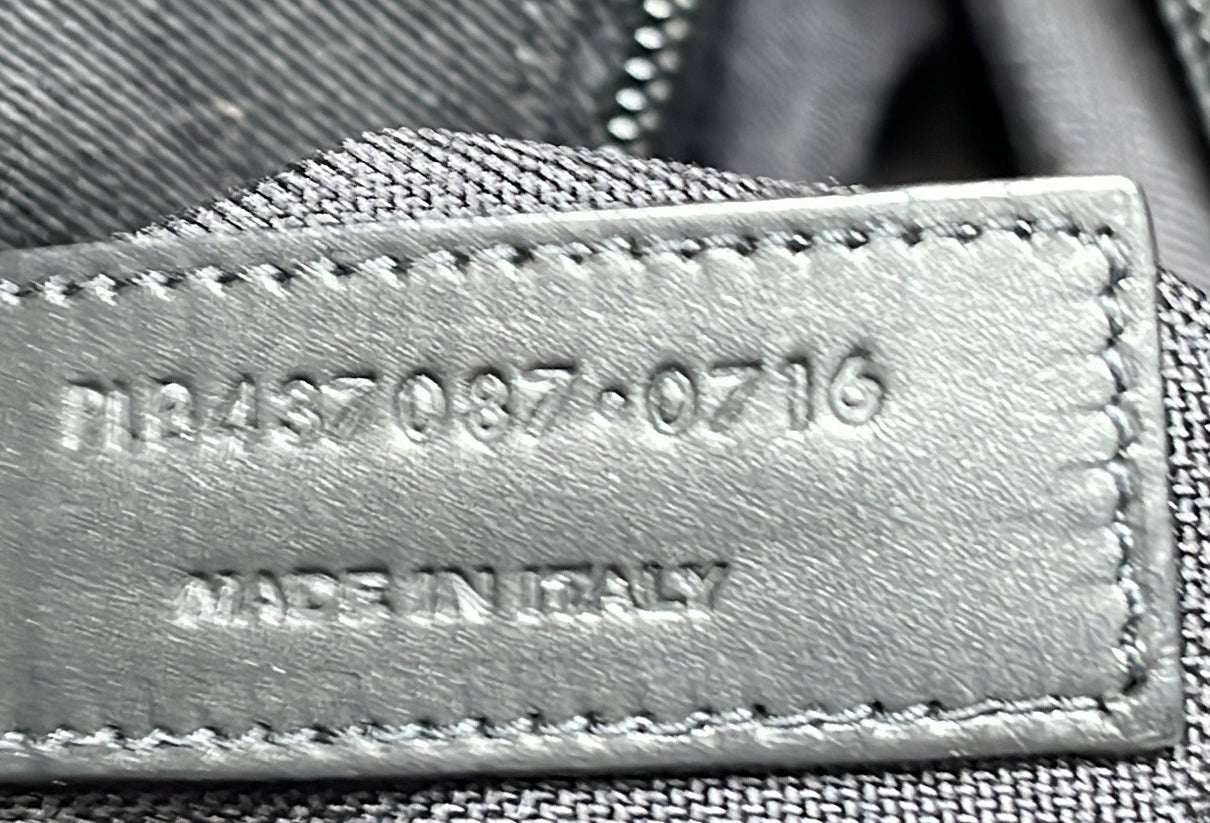 Saint Laurent City Backpack Studded Canvas Medium