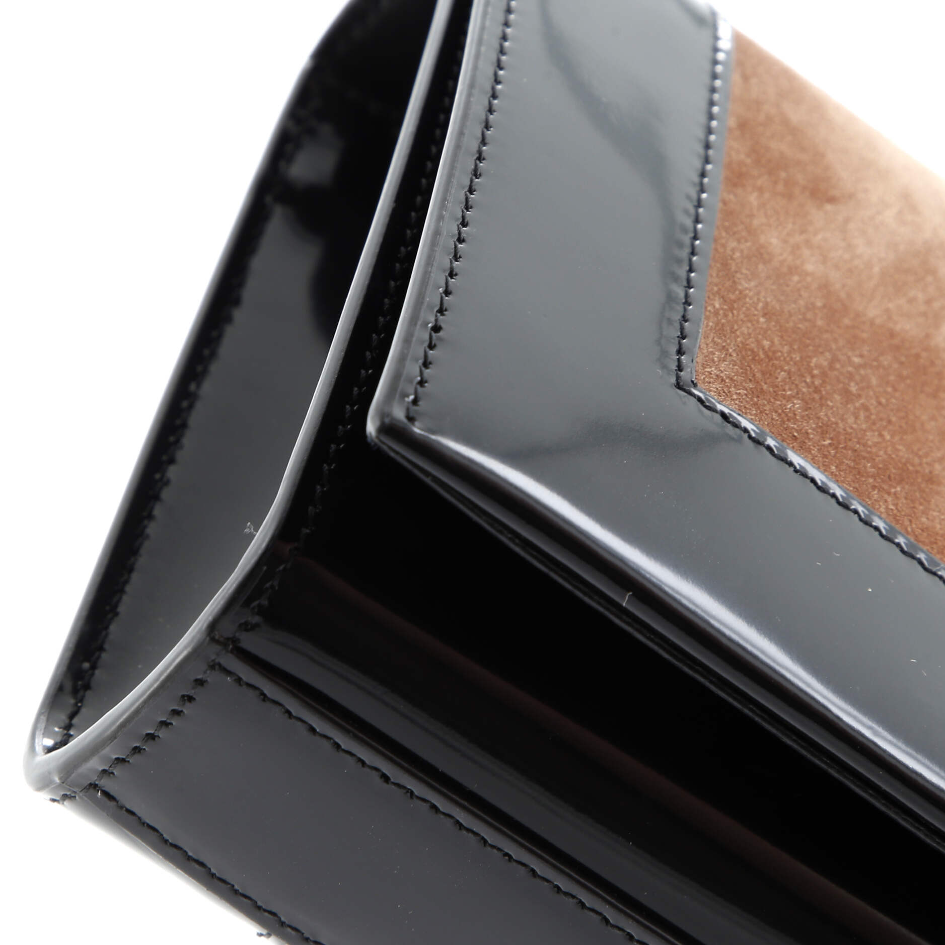 Saint Laurent Classic Monogram Crossbody Bag Patent and Suede Small