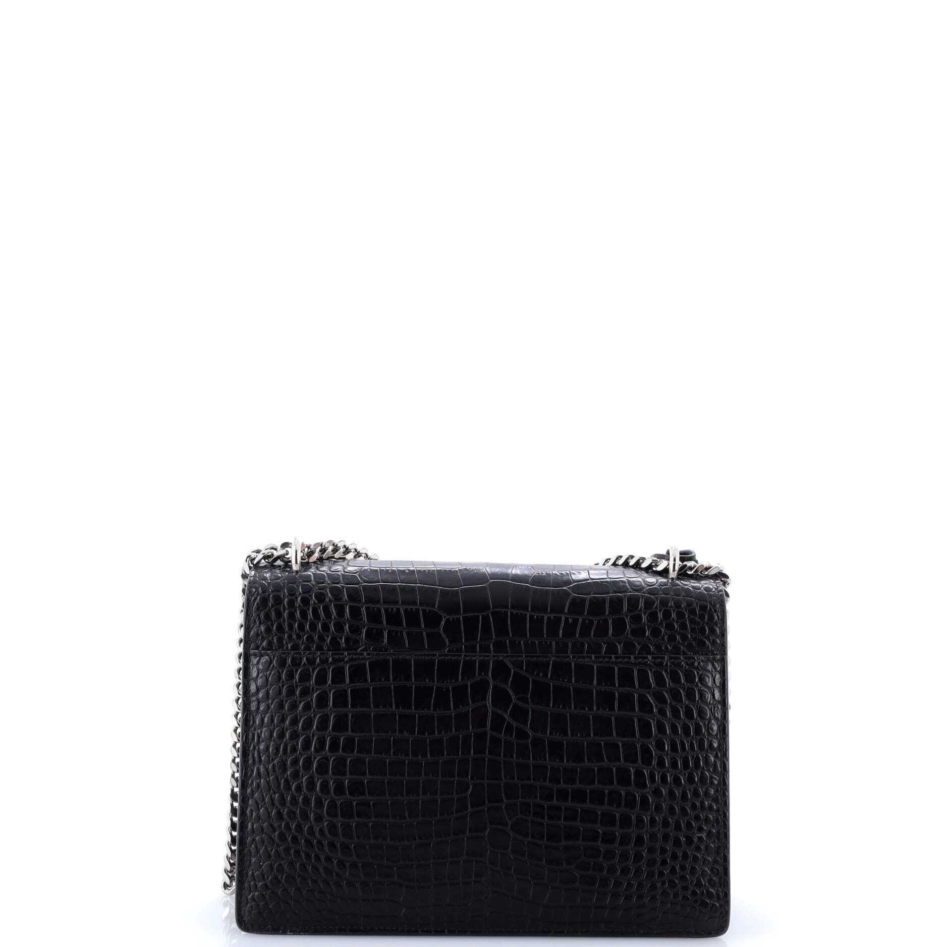 Saint Laurent Sunset Crossbody Bag Crocodile Embossed Leather Medium