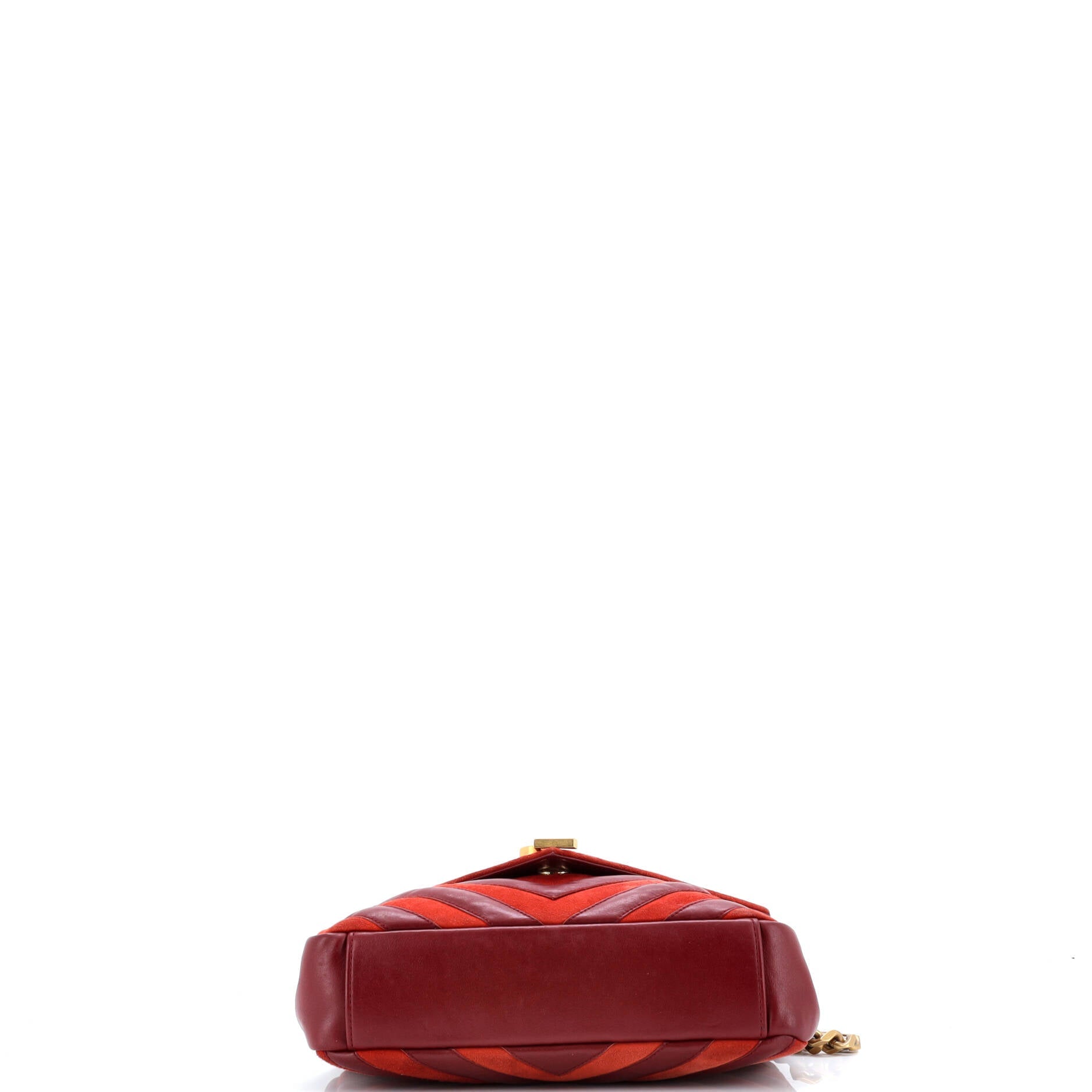 Saint Laurent Classic Monogram College Bag Matelasse Chevron Leather and Suede Medium