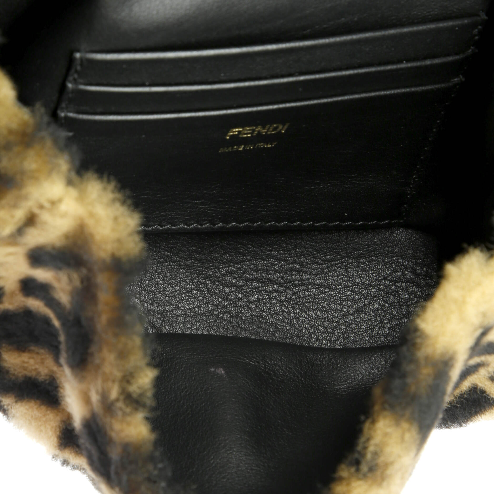 Fendi Baguette NM Bag Zucca Shearling Mini