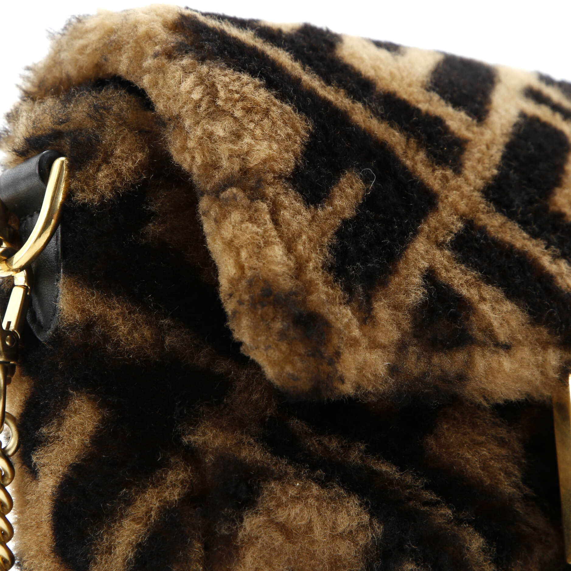 Fendi Baguette NM Bag Zucca Shearling Mini