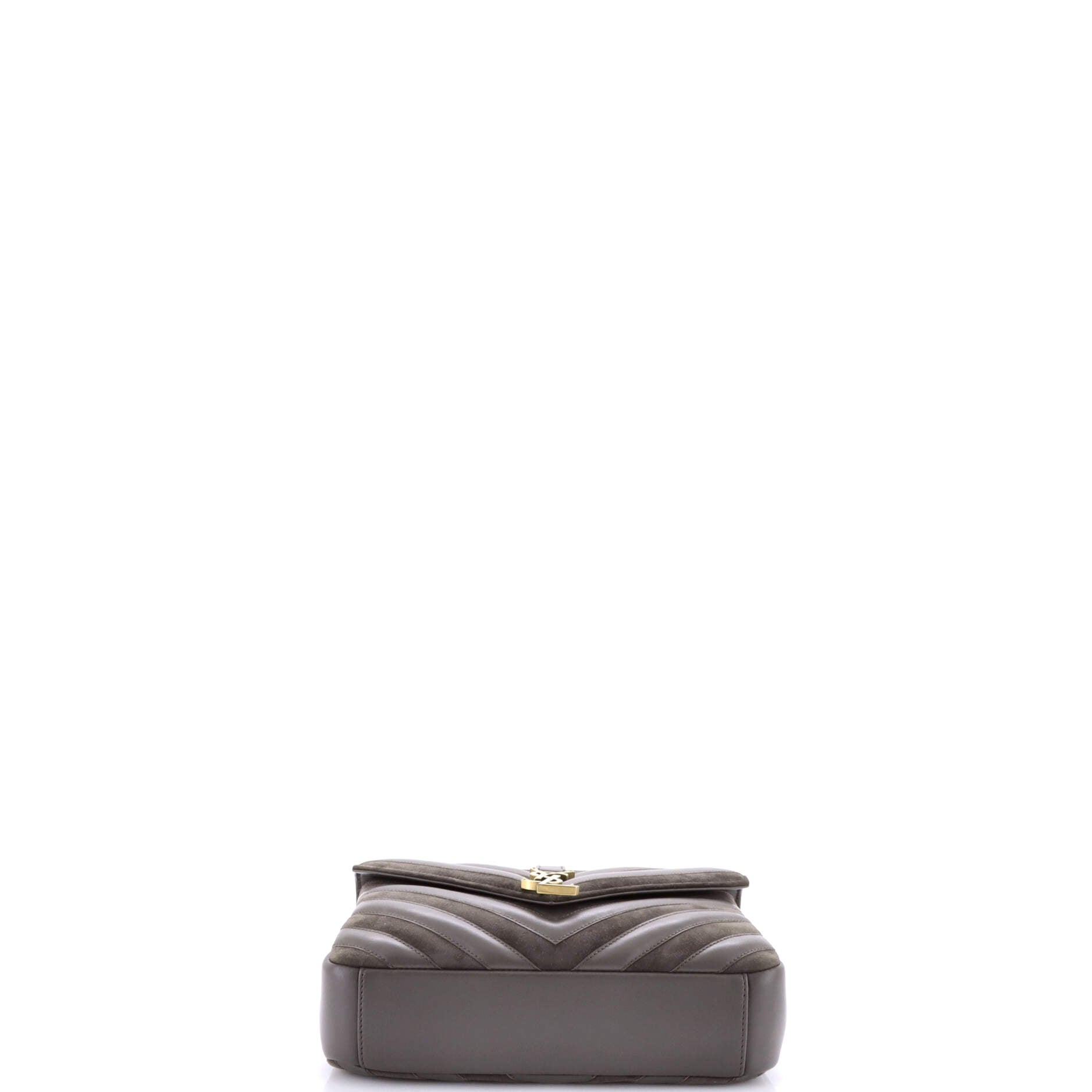 Saint Laurent Classic Monogram College Bag Matelasse Chevron Leather and Suede Medium