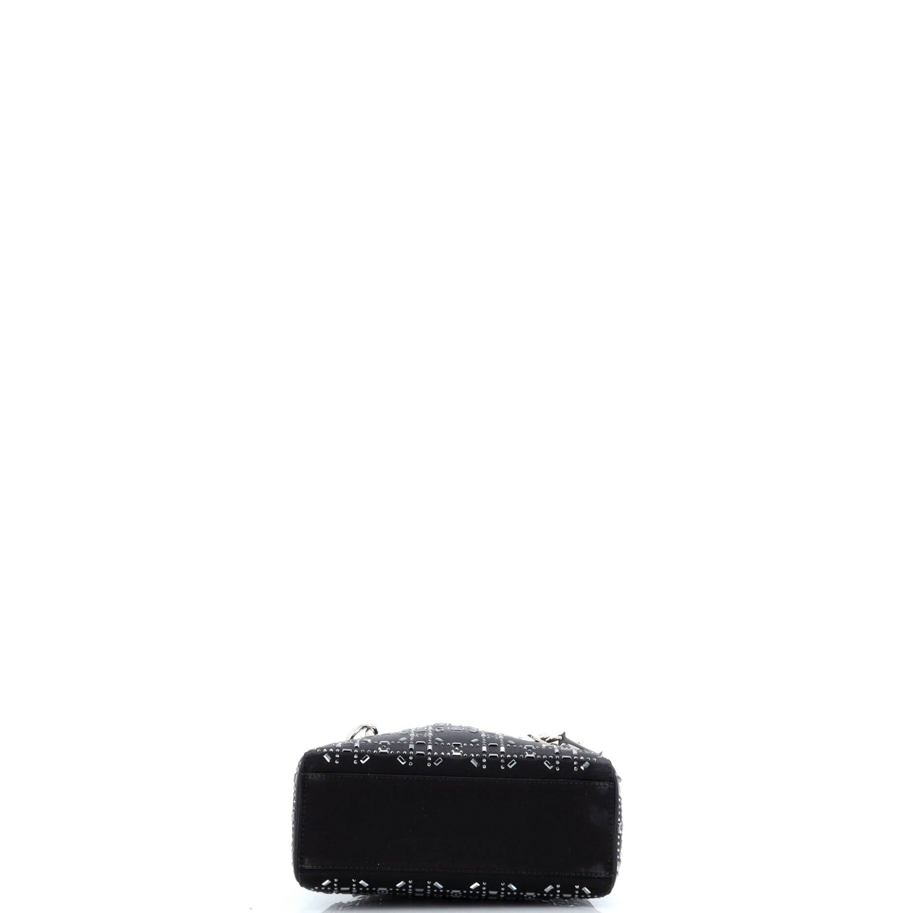 Christian Dior Lady Dior Bag Crystal Embellished Cannage Quilt Satin Mini