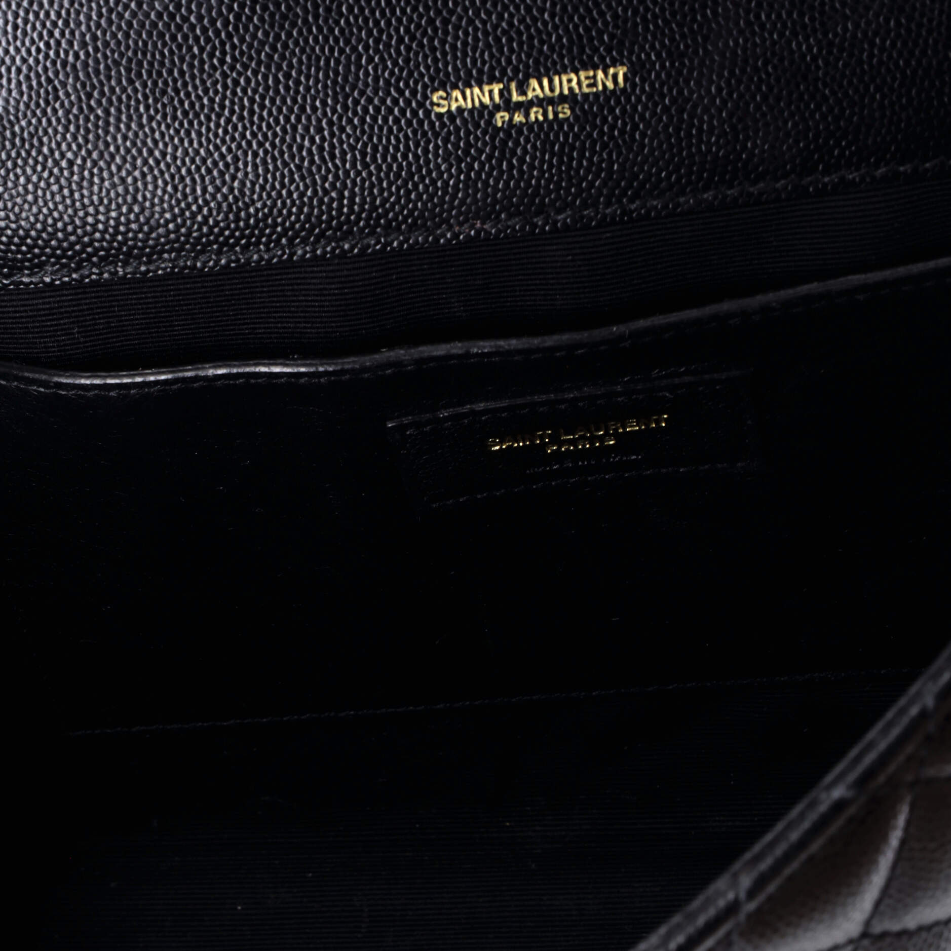 Saint Laurent Classic Monogram Envelope Satchel Mixed Matelasse Leather Medium