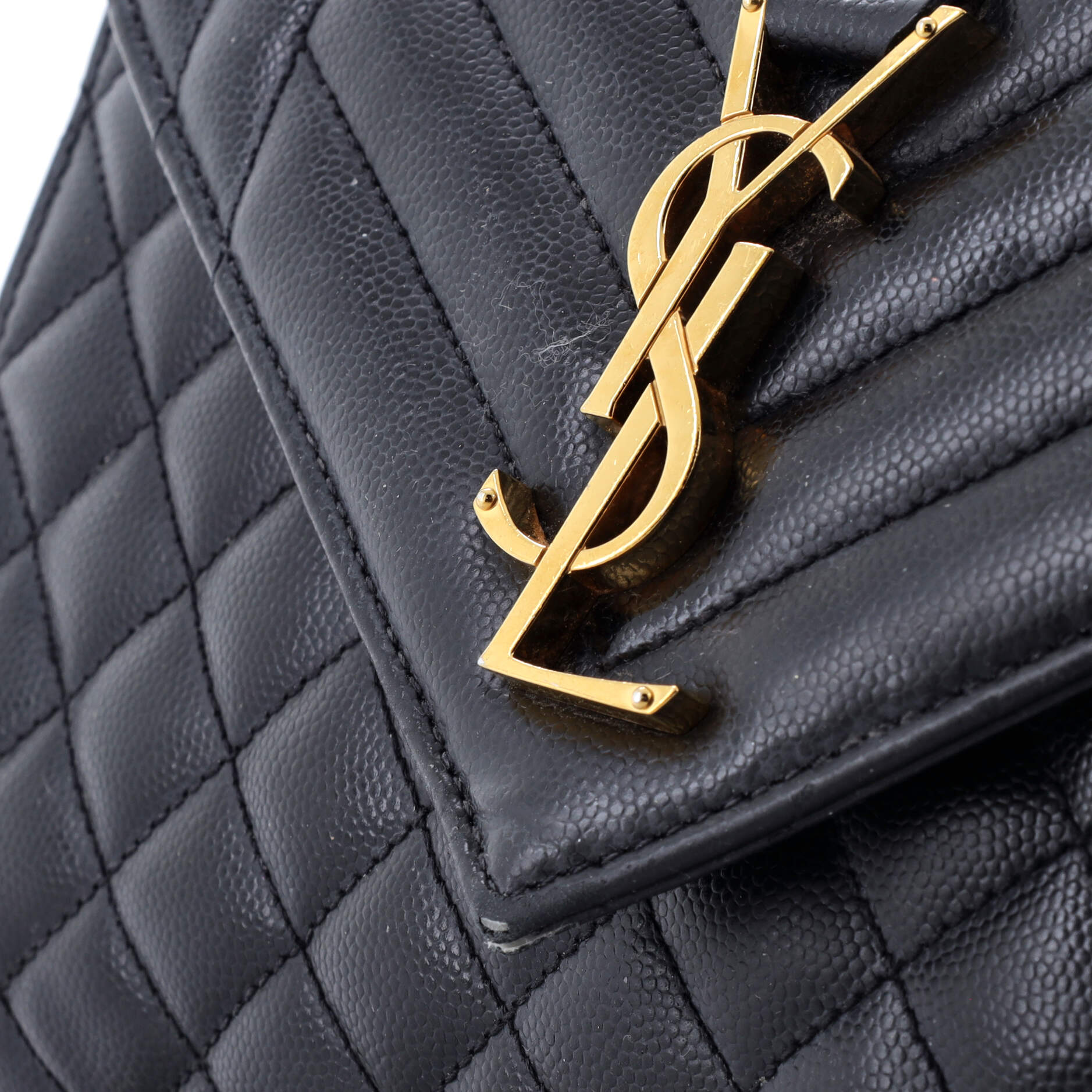 Saint Laurent Classic Monogram Envelope Satchel Mixed Matelasse Leather Medium