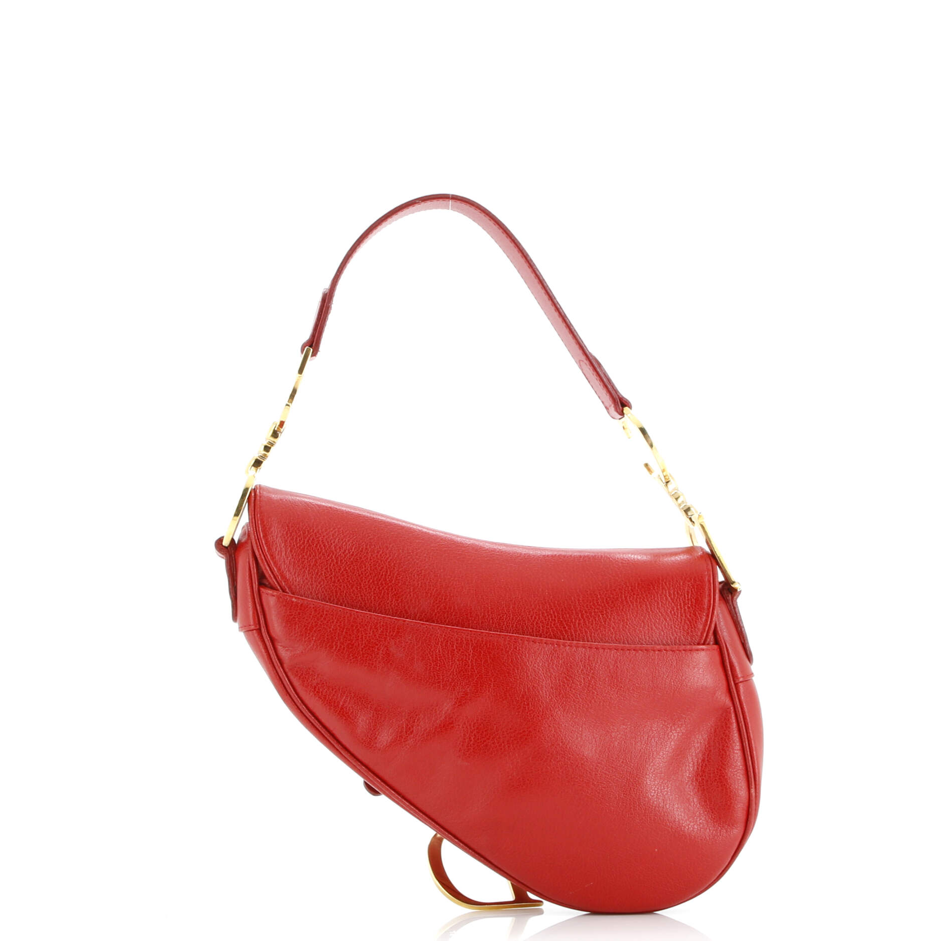 Christian Dior Saddle Handbag Leather Medium
