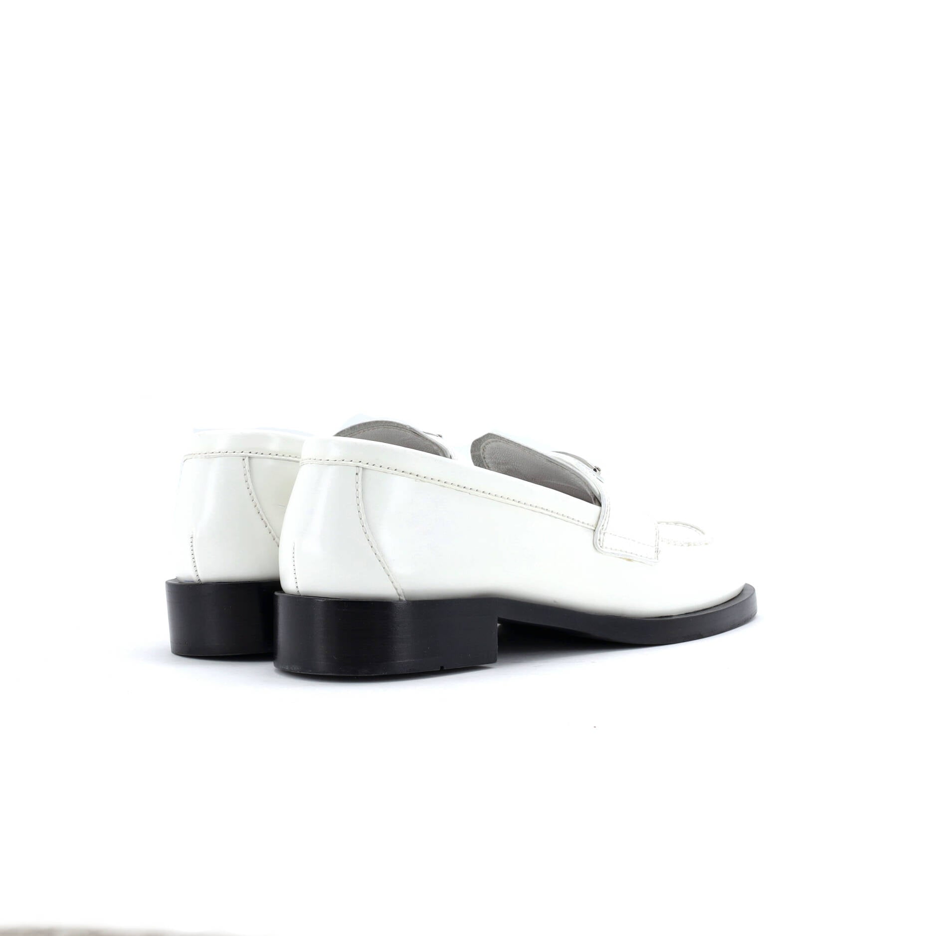 Prada Women's Triangle Logo Loafers Spazzolato Leather