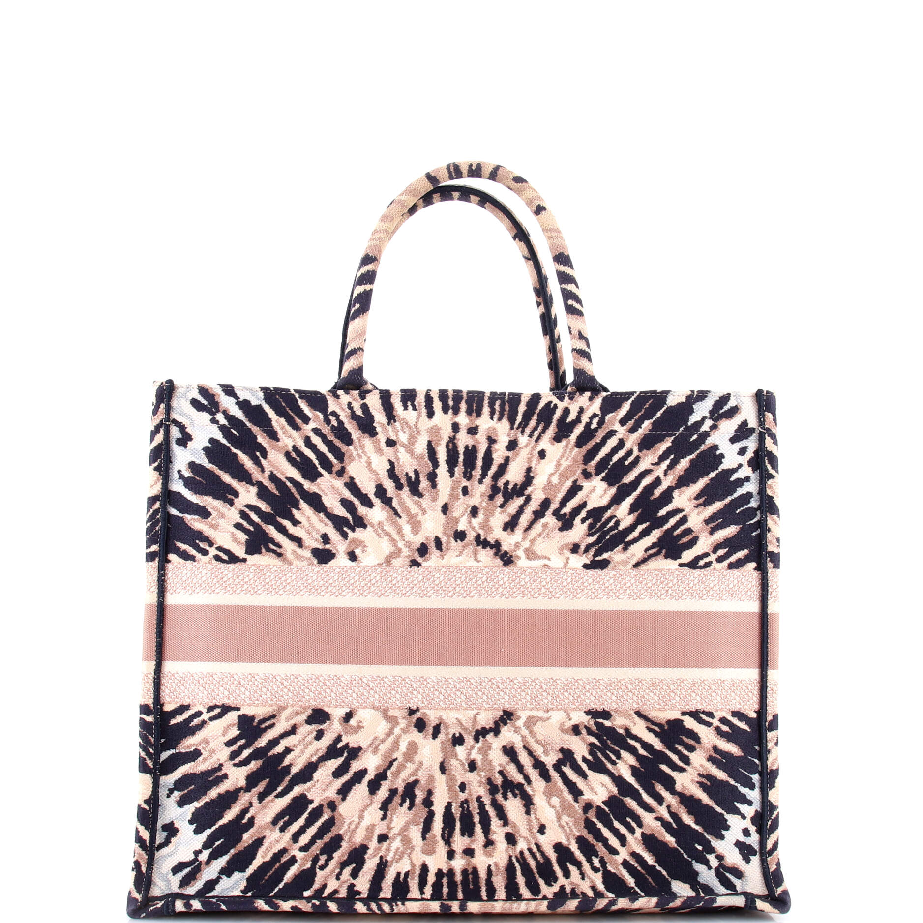 Christian Dior Book Tote Embroidered Canvas Large
