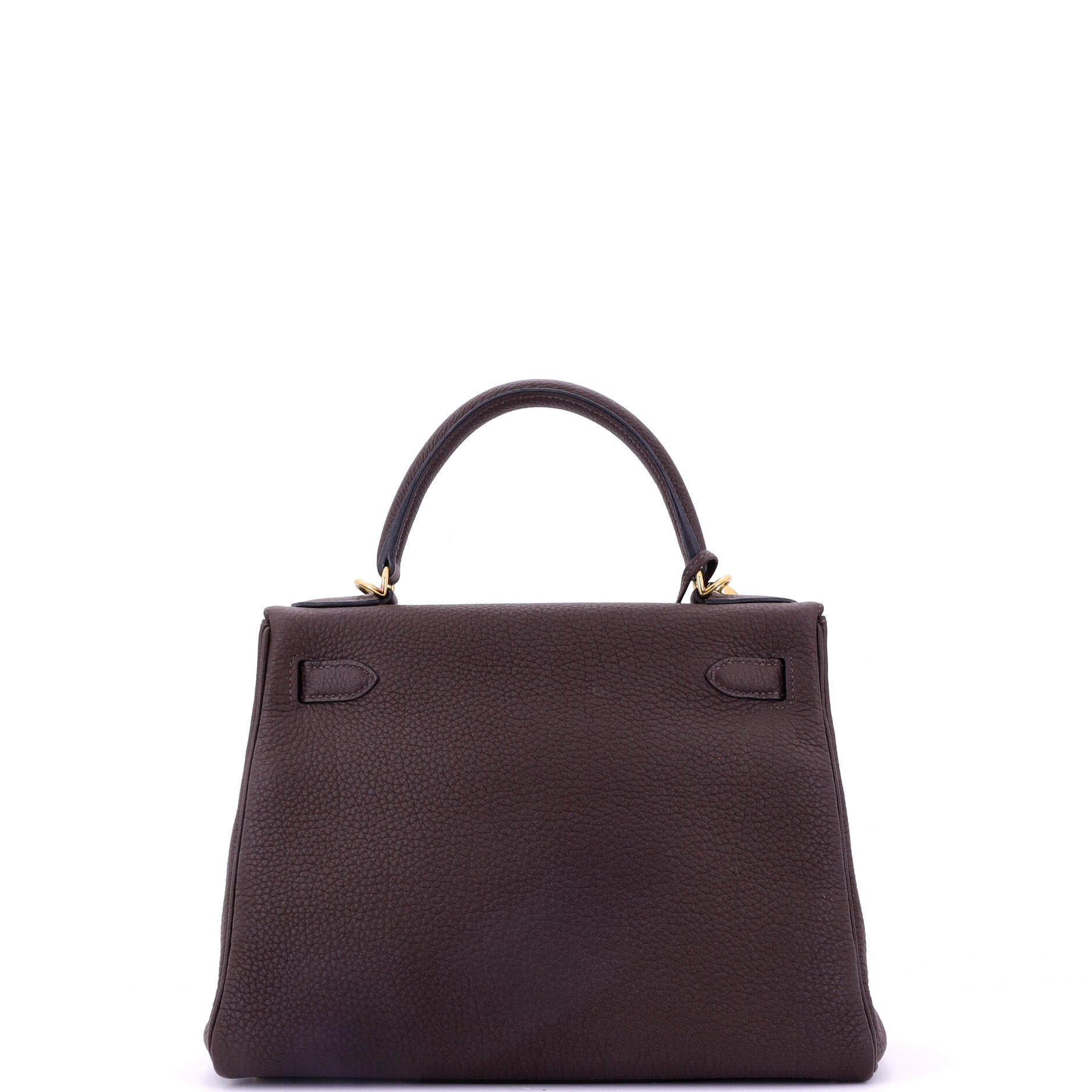 Hermes Kelly Handbag Brown Togo with Gold Hardware 28