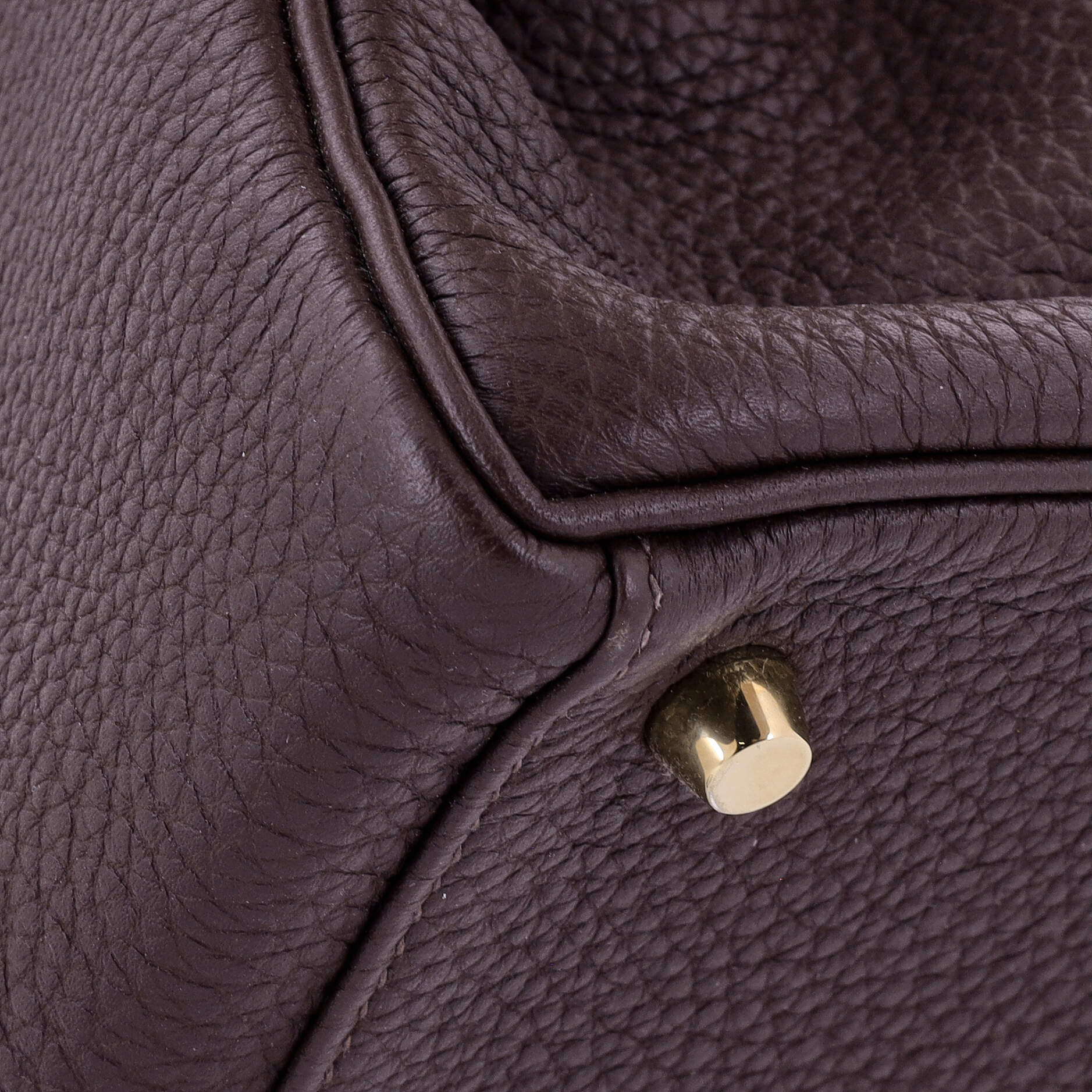 Hermes Kelly Handbag Brown Togo with Gold Hardware 28