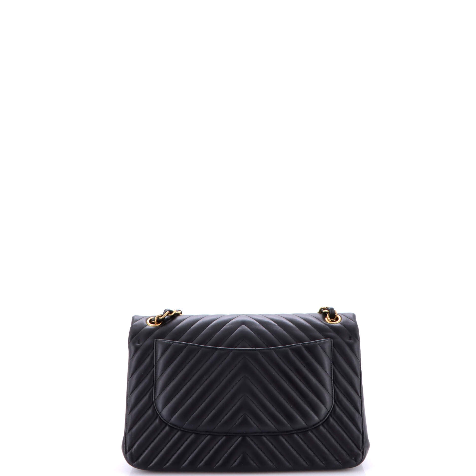 Chanel Classic Double Flap Bag Chevron Lambskin Jumbo