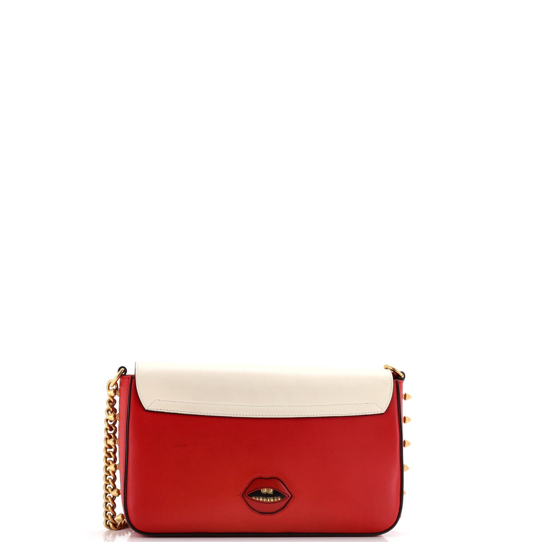 Gucci Animalier Chain Shoulder Bag Studded Leather Medium
