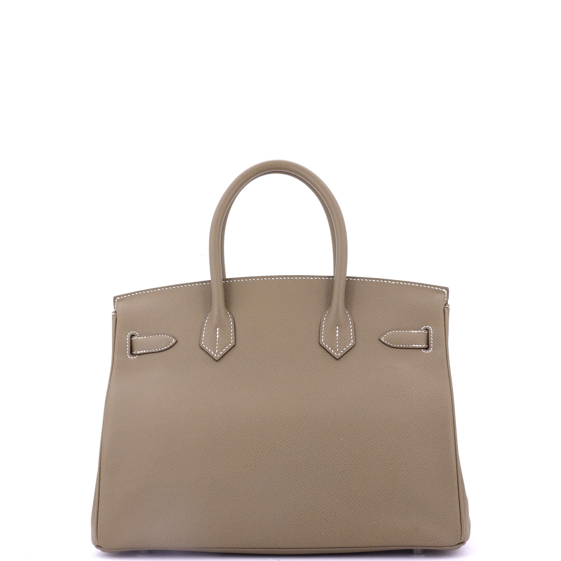 Hermes Birkin Handbag Grey Epsom with Palladium Hardware 30