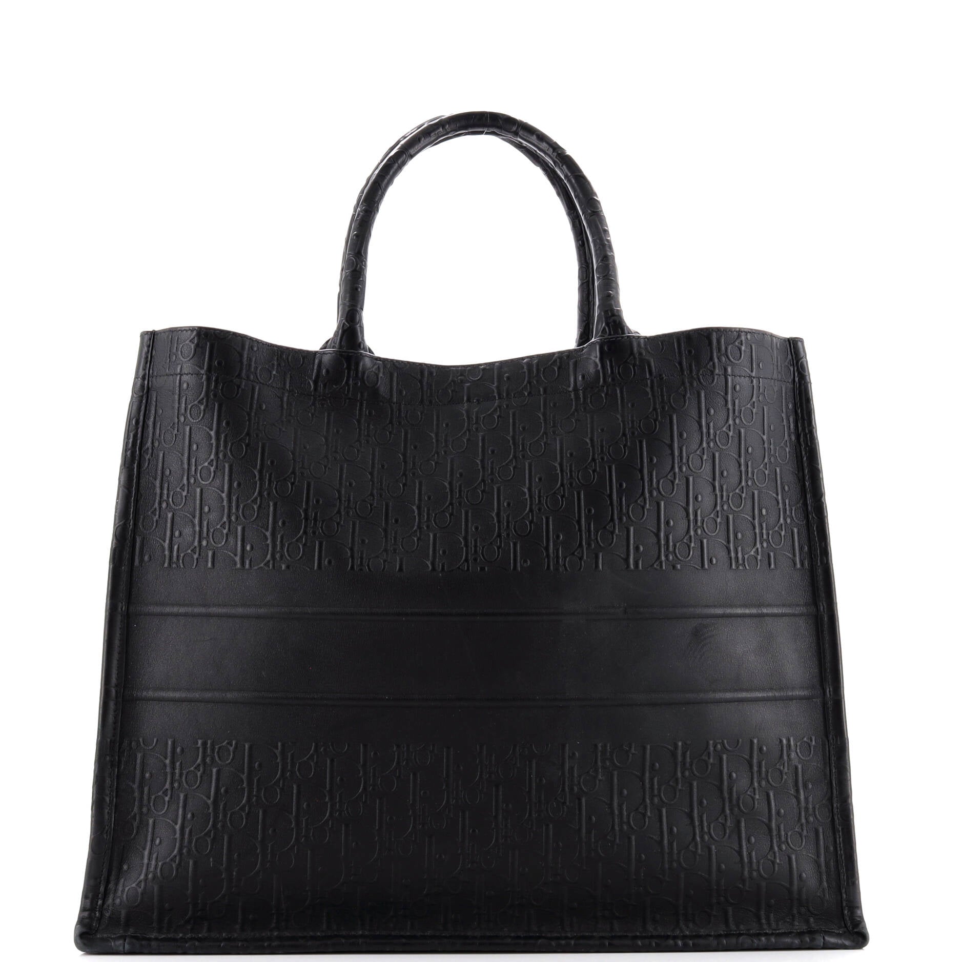 Christian Dior Book Tote Oblique Embossed Calfskin Large
