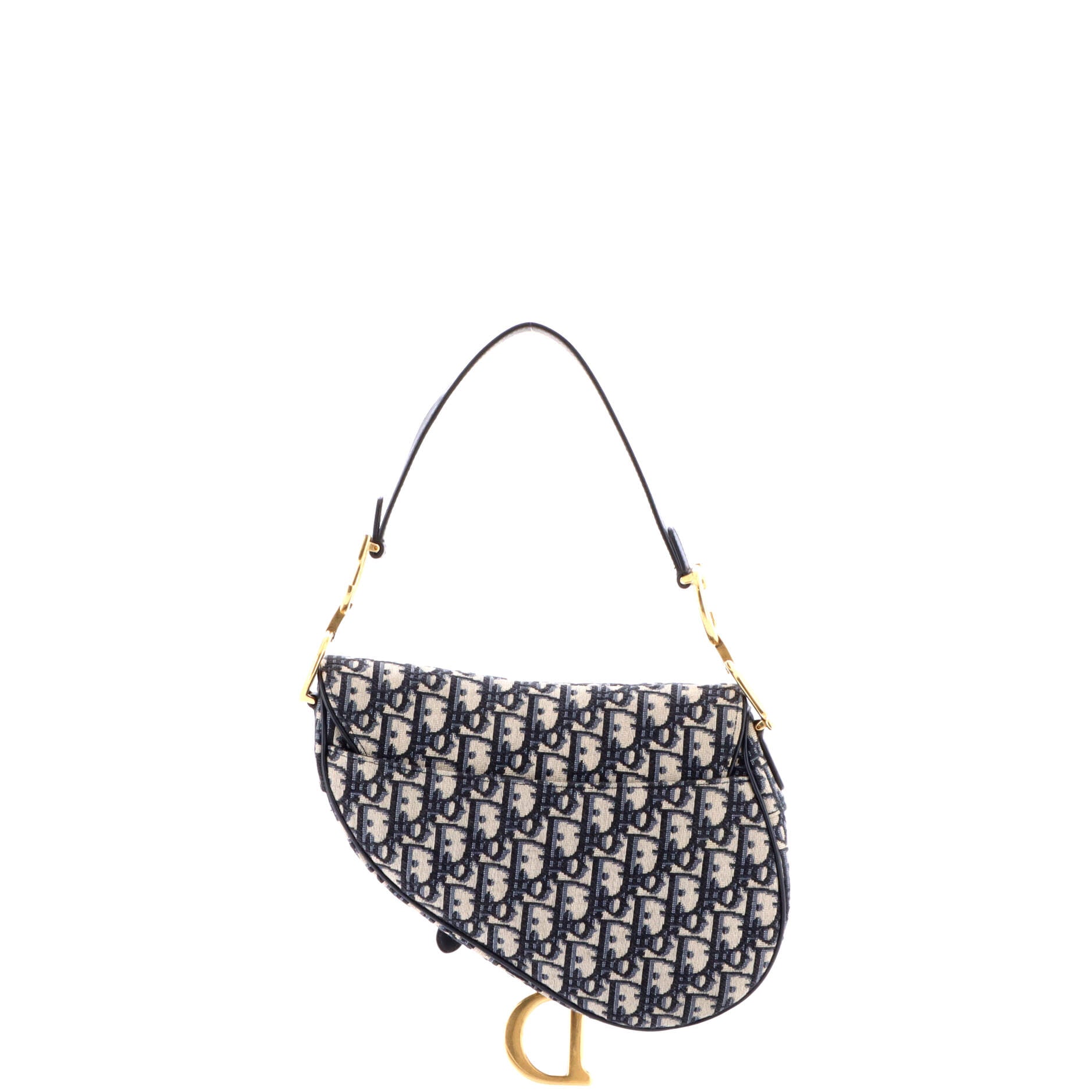 Christian Dior Saddle Handbag Oblique Canvas Medium