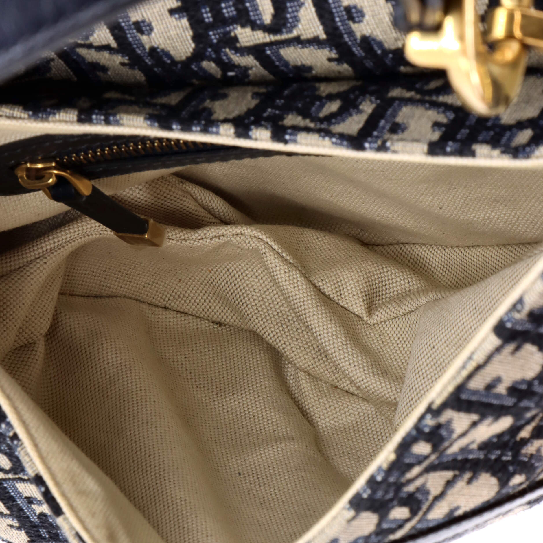 Christian Dior Saddle Handbag Oblique Canvas Medium