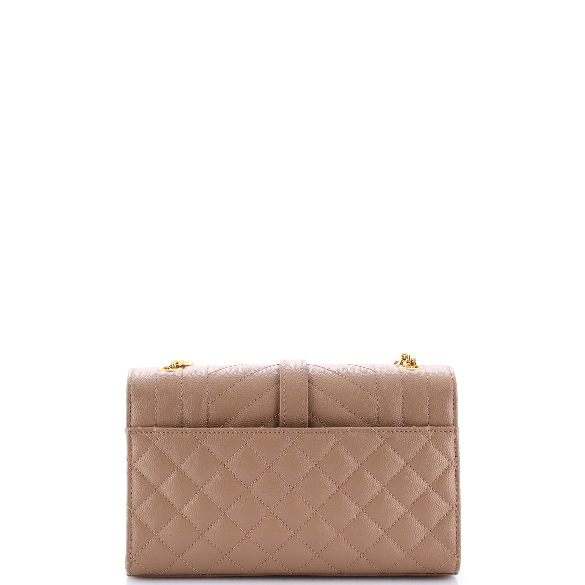 Saint Laurent Classic Monogram Envelope Satchel Mixed Matelasse Leather Small