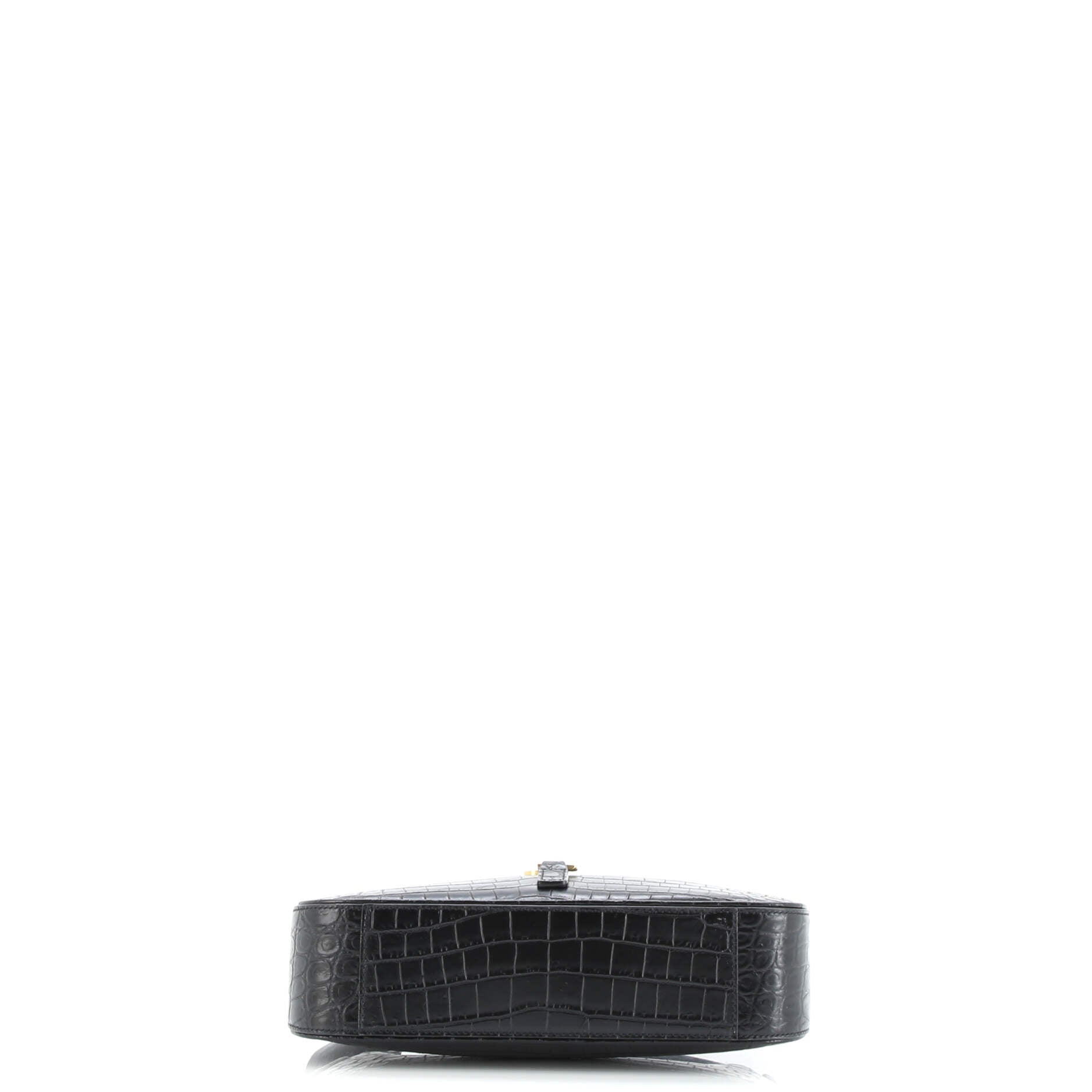 Saint Laurent Le 5 a 7 Hobo Crocodile Embossed Leather Small