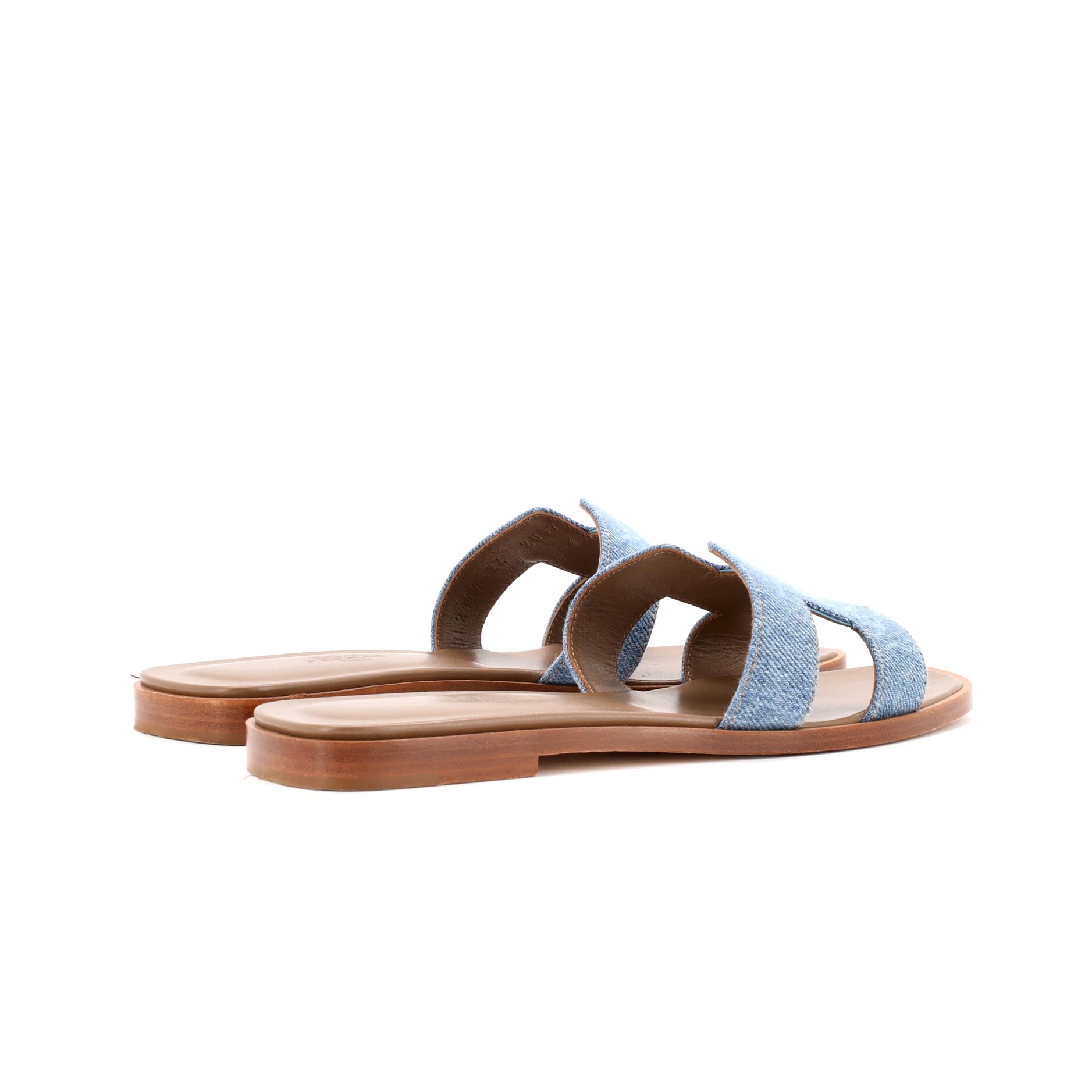 Hermes Women's Oran Sandals Denim