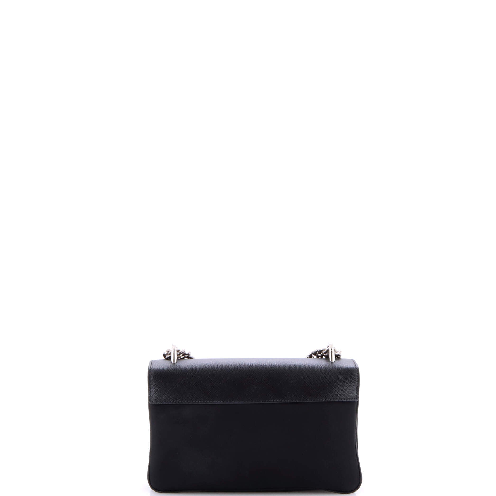 Prada Chain Flap Crossbody Bag Tessuto and Saffiano Leather Medium