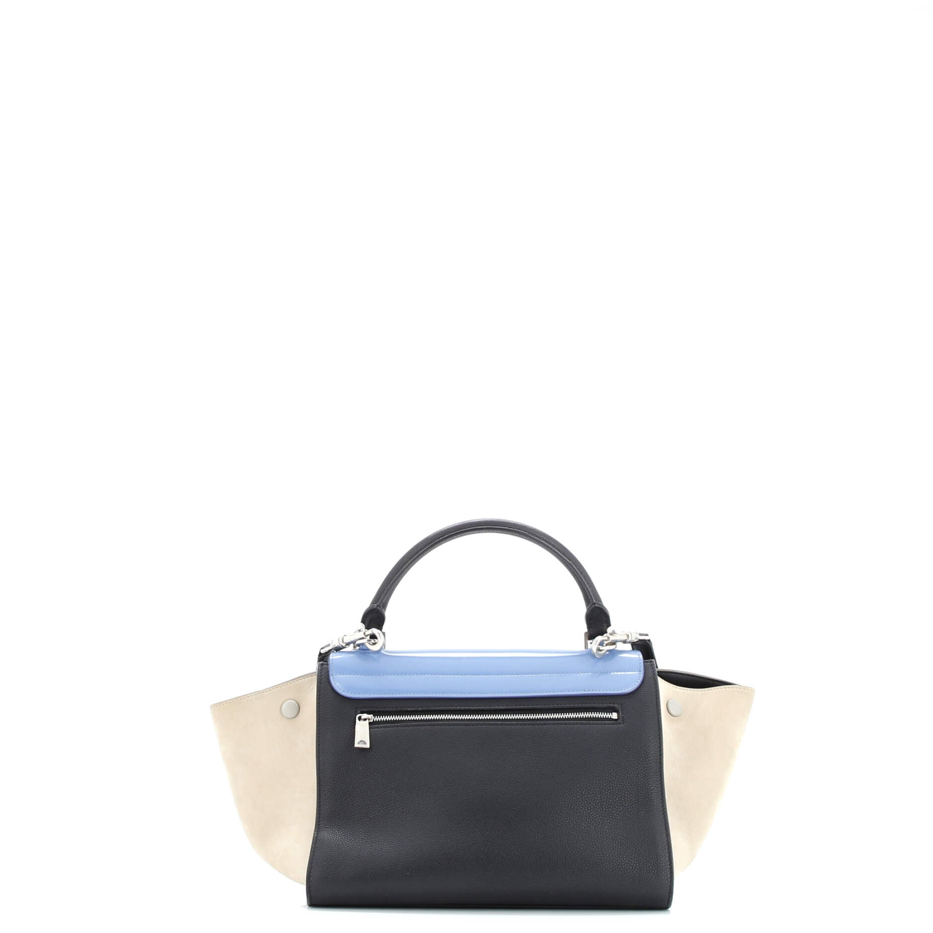 Celine Trapeze Bag Leather with Patent Small