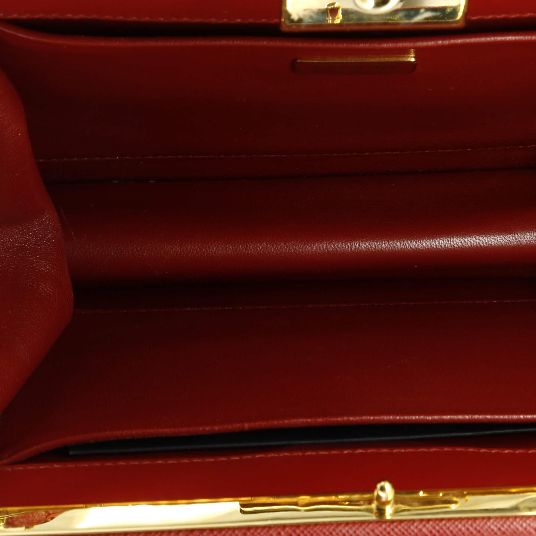 Prada Light Frame Shoulder Bag Saffiano Leather Small