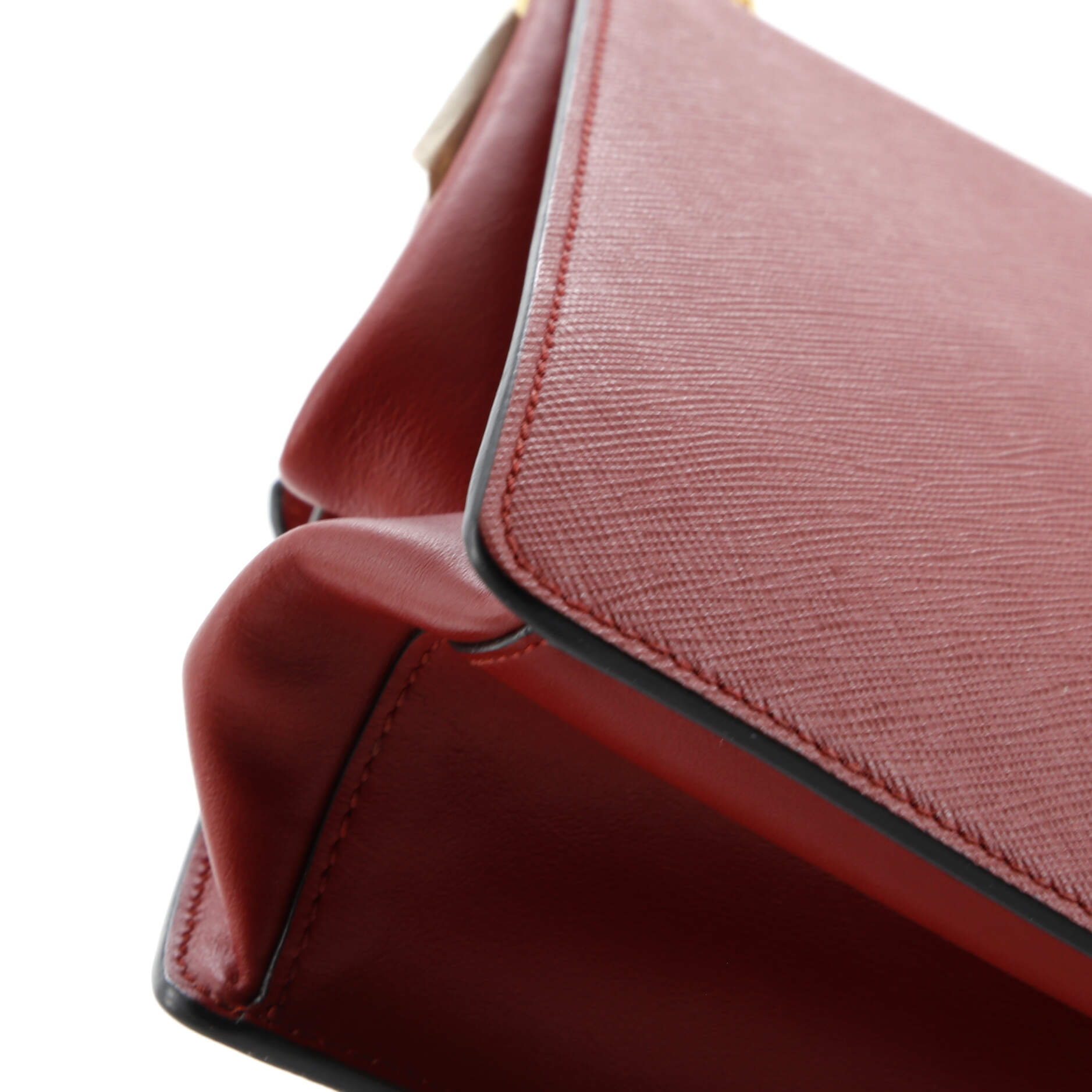 Prada Light Frame Shoulder Bag Saffiano Leather Small
