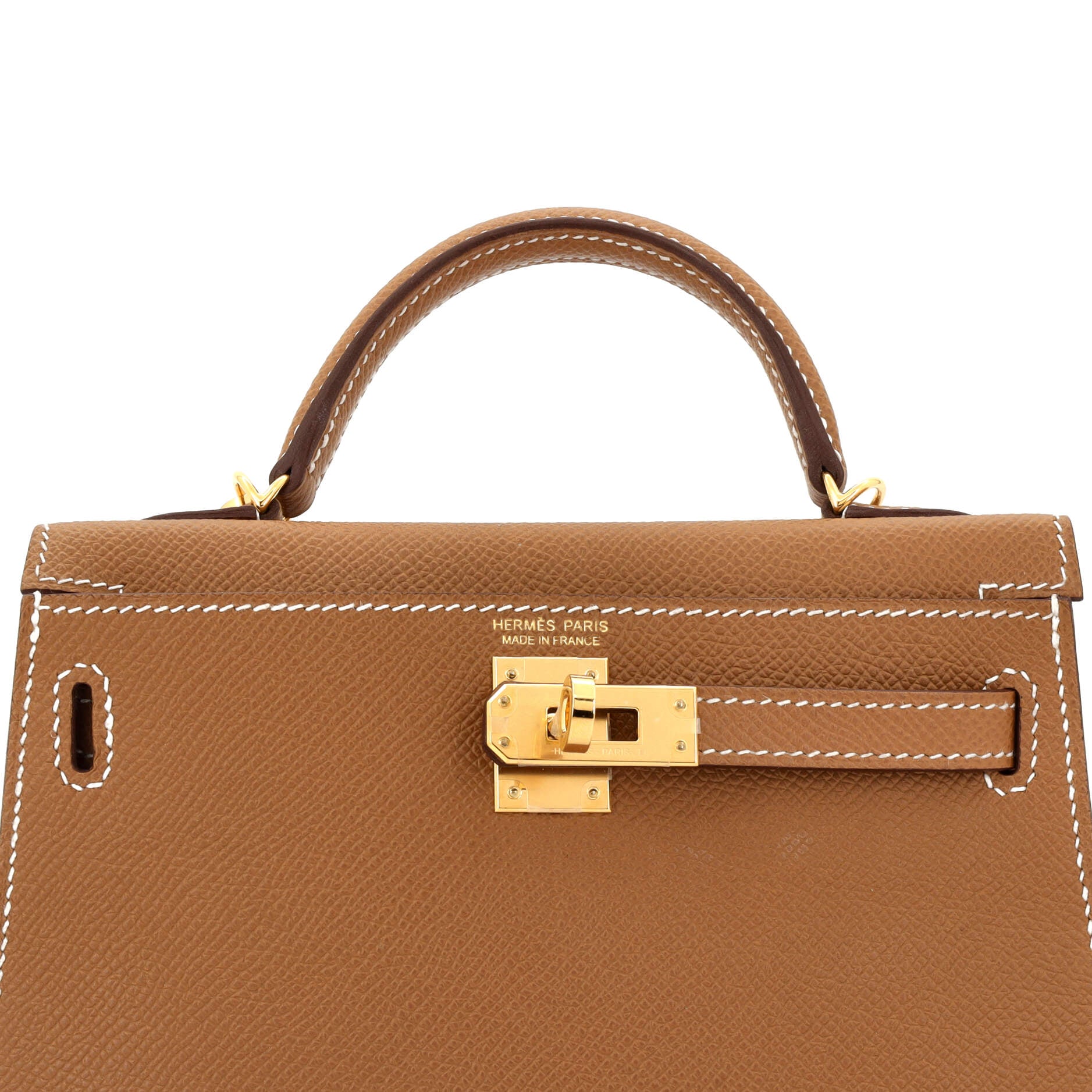 Hermes Kelly Mini II Bag Brown Epsom with Gold Hardware 20
