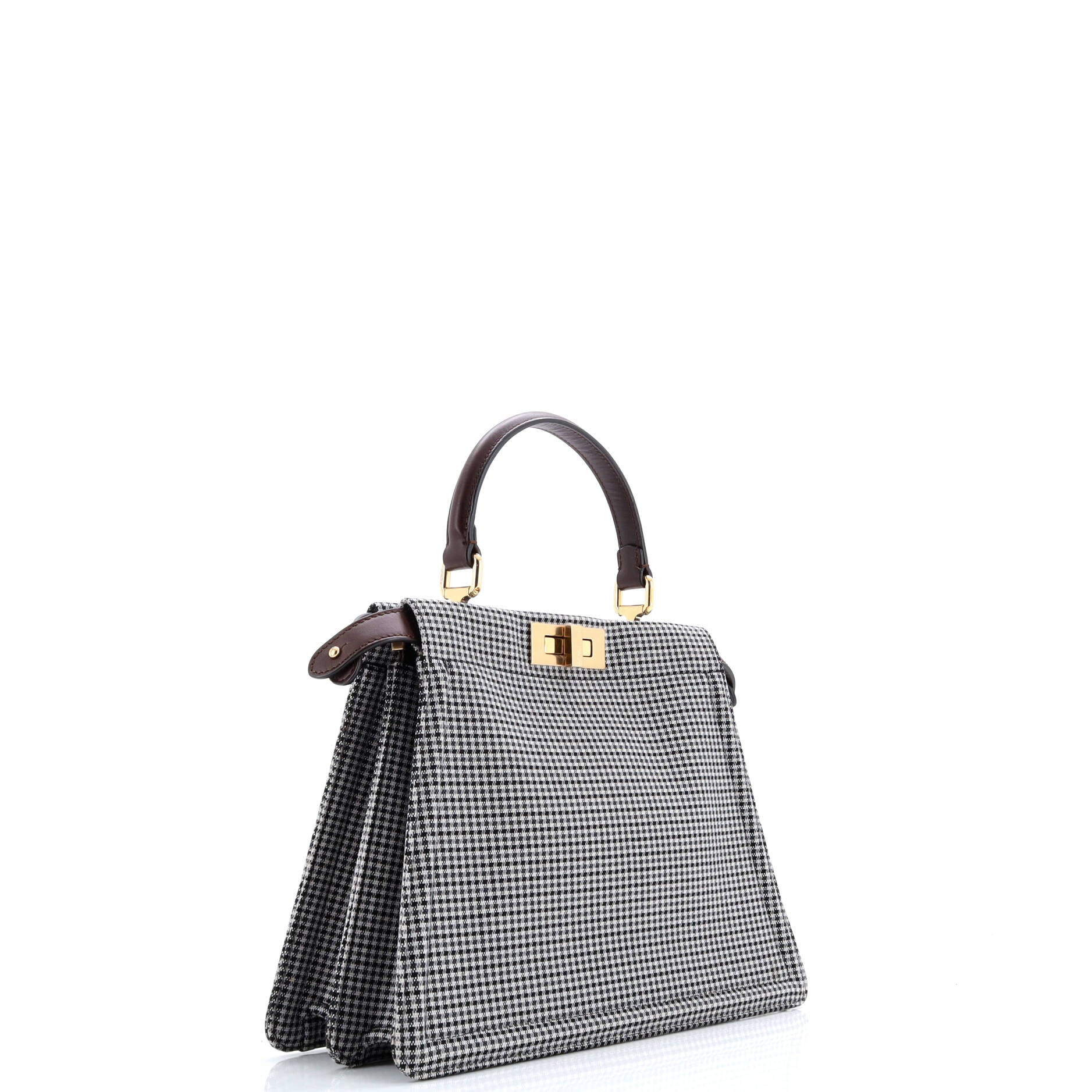 Fendi Peekaboo ISeeU Bag Houndstooth Wool Medium