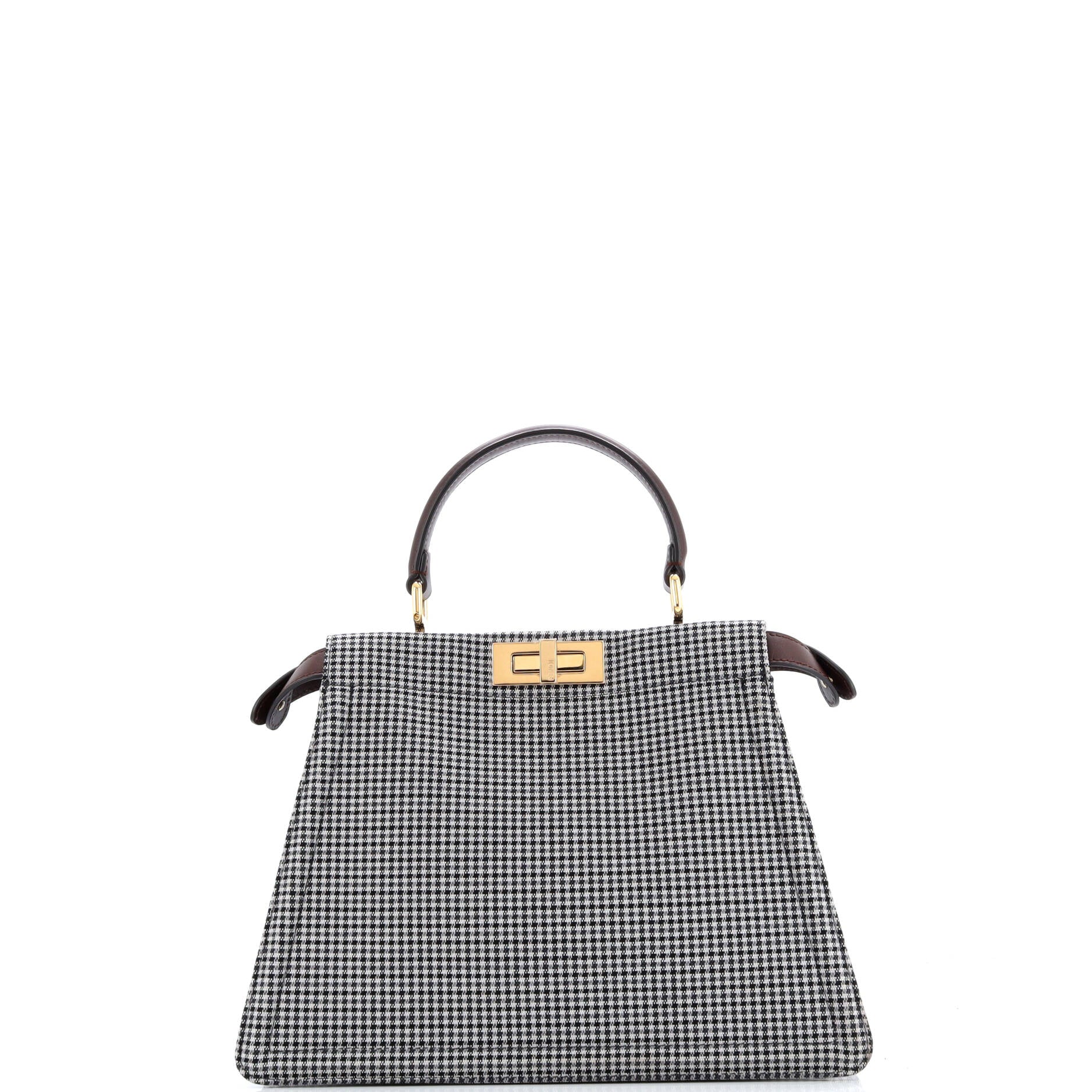 Fendi Peekaboo ISeeU Bag Houndstooth Wool Medium