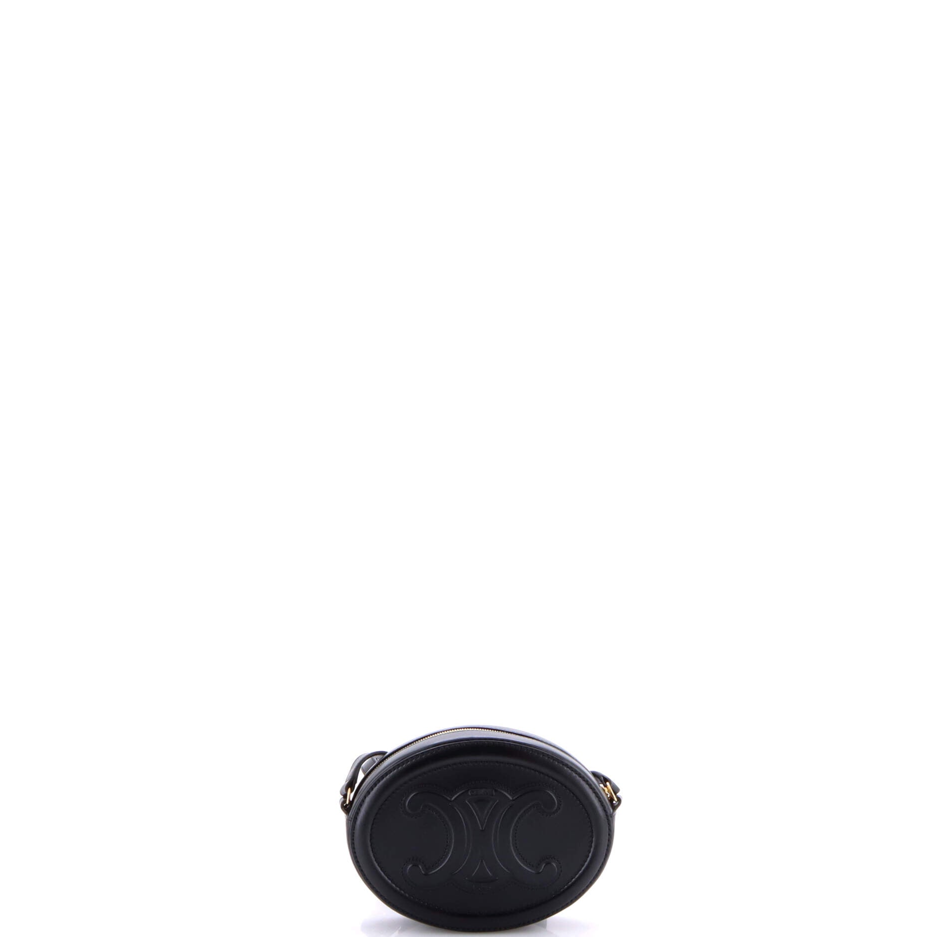 Celine Triomphe Oval Crossbody Bag Leather Mini