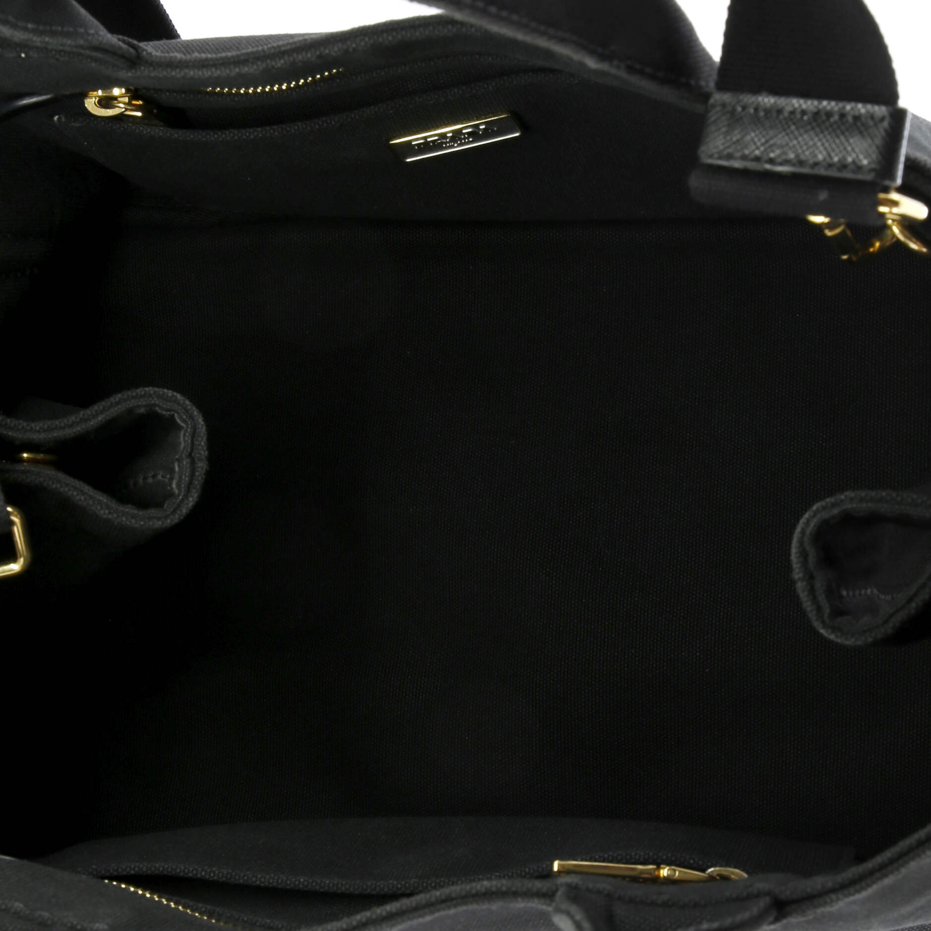 Prada Canapa Convertible Tote Canvas Medium