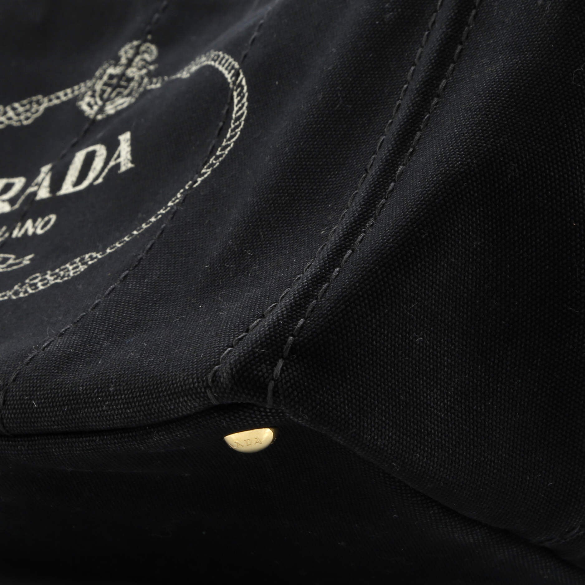 Prada Canapa Convertible Tote Canvas Medium