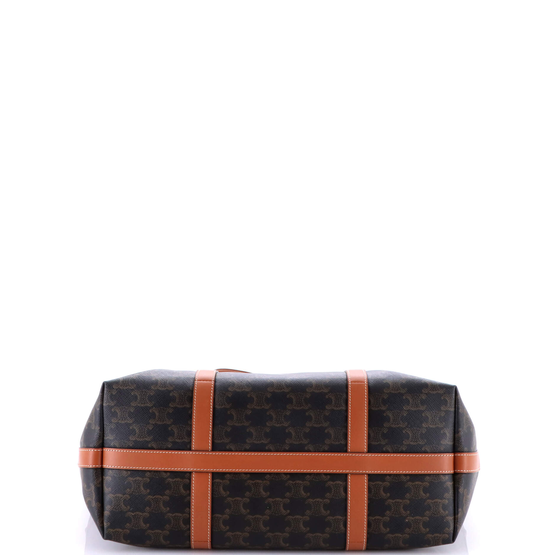 Celine Cabas Drawstring Tote Triomphe Coated Canvas