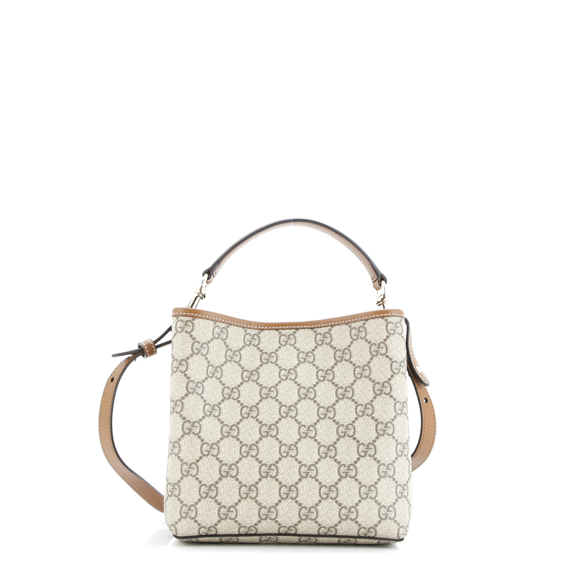 Gucci GG Emblem Bucket Bag GG Coated Canvas Small