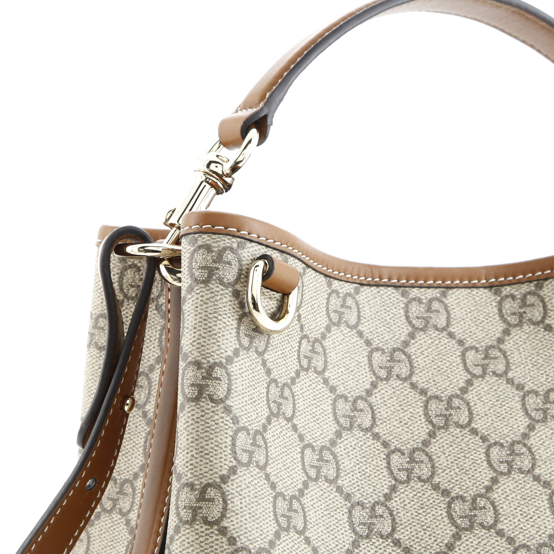 Gucci GG Emblem Bucket Bag GG Coated Canvas Small