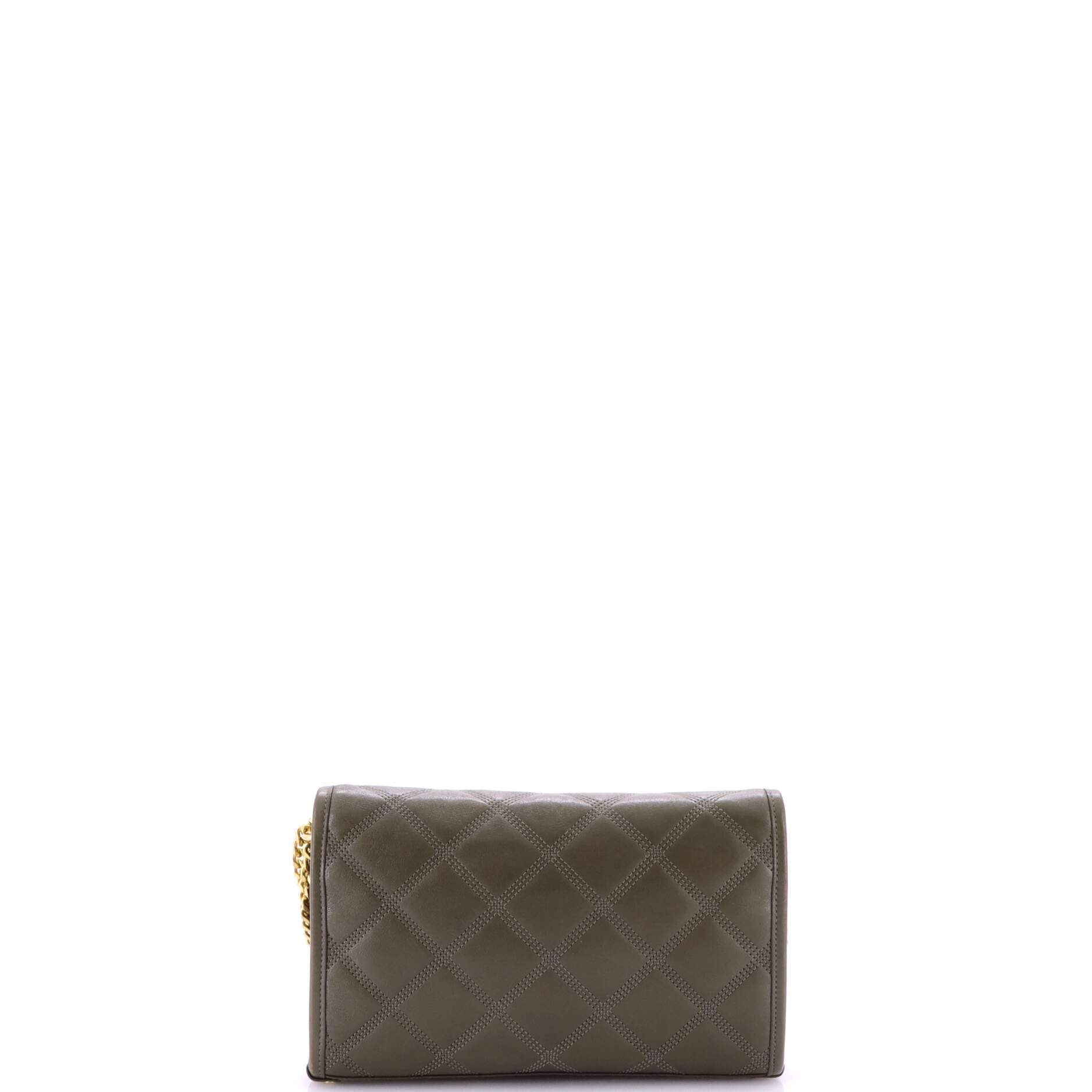 Saint Laurent Becky Chain Wallet Quilted Leather