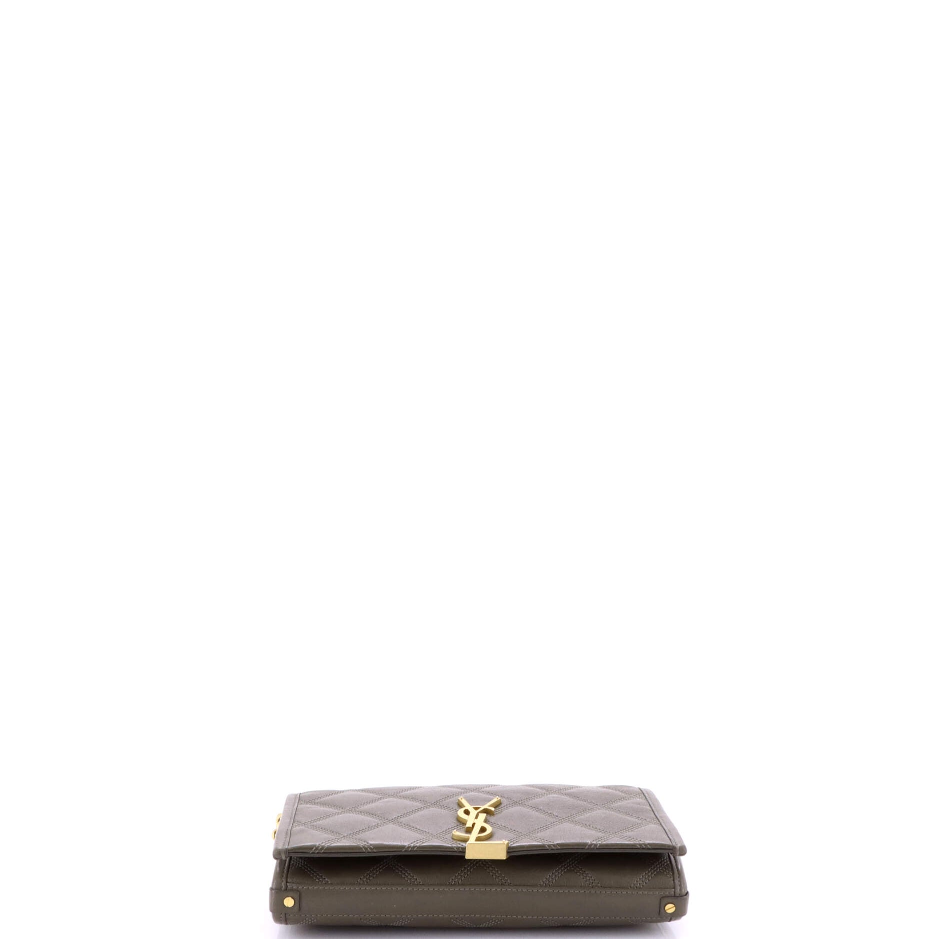 Saint Laurent Becky Chain Wallet Quilted Leather