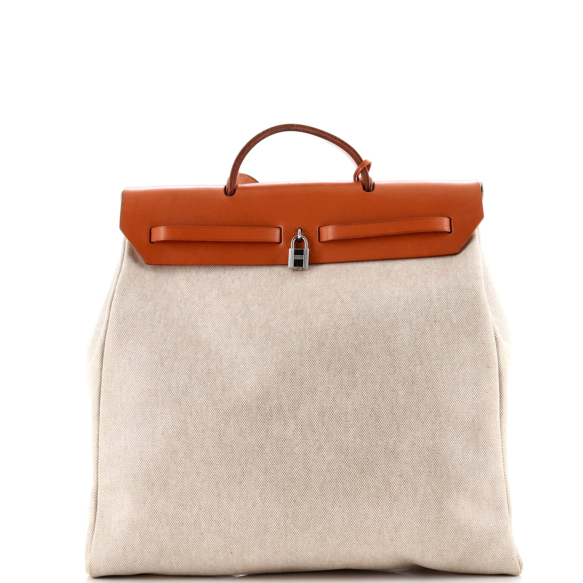 Hermes Herbag Toile and Leather MM