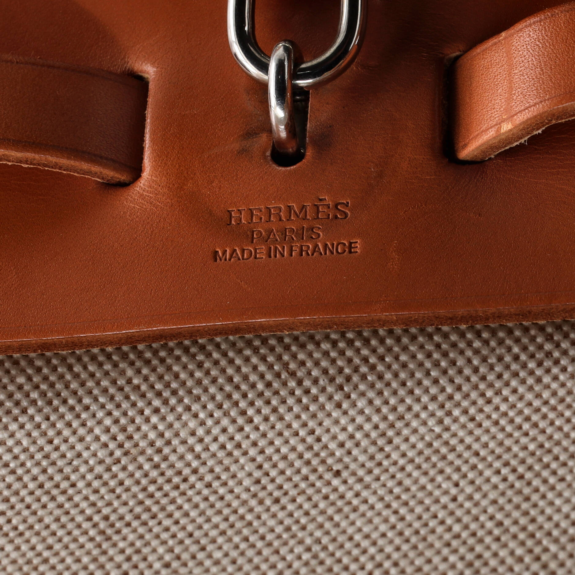 Hermes Herbag Toile and Leather MM