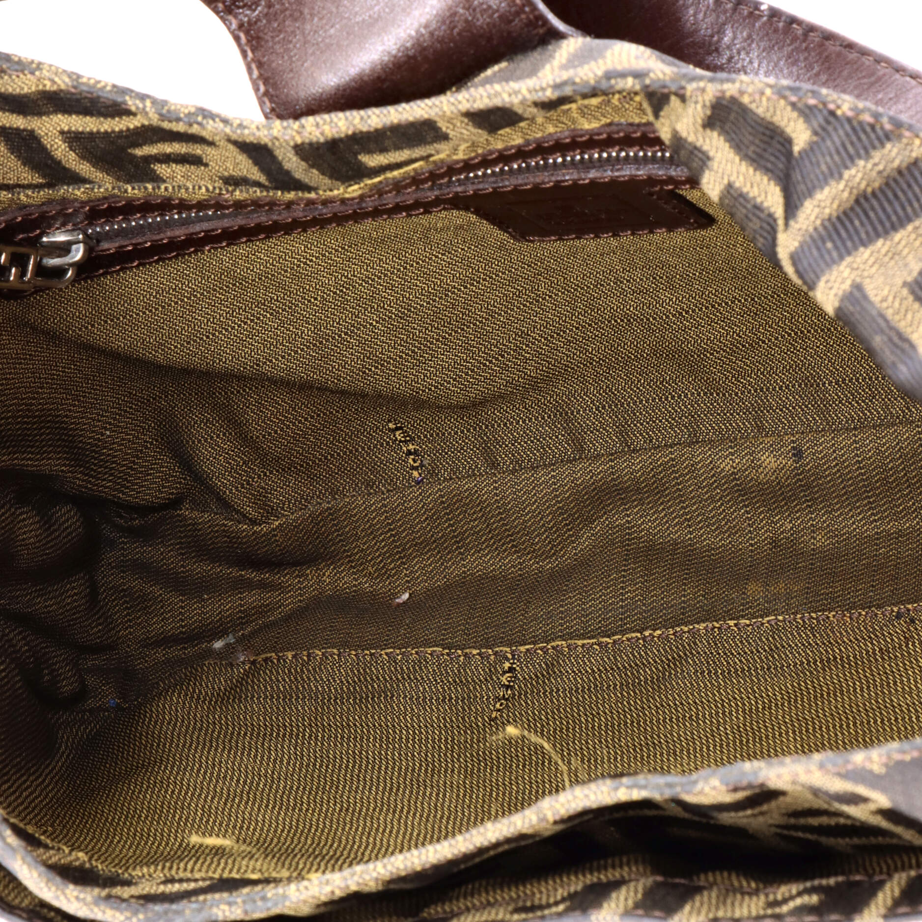 Fendi Vintage Shoulder Bag Zucca Canvas Medium
