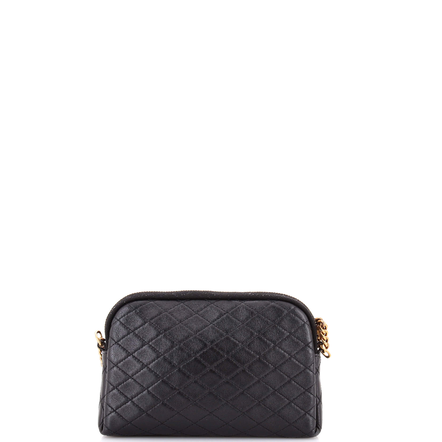 Saint Laurent Gaby Zipped Pouch Crossbody Quilted Leather